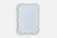 Swedish Designer, Wall Mirror, Wood, Metal, Sweden, 1950s