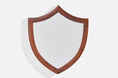 Diseñador sueco, Espejo de pared, Madera, Espejo de cristal, Suecia, años 1940
