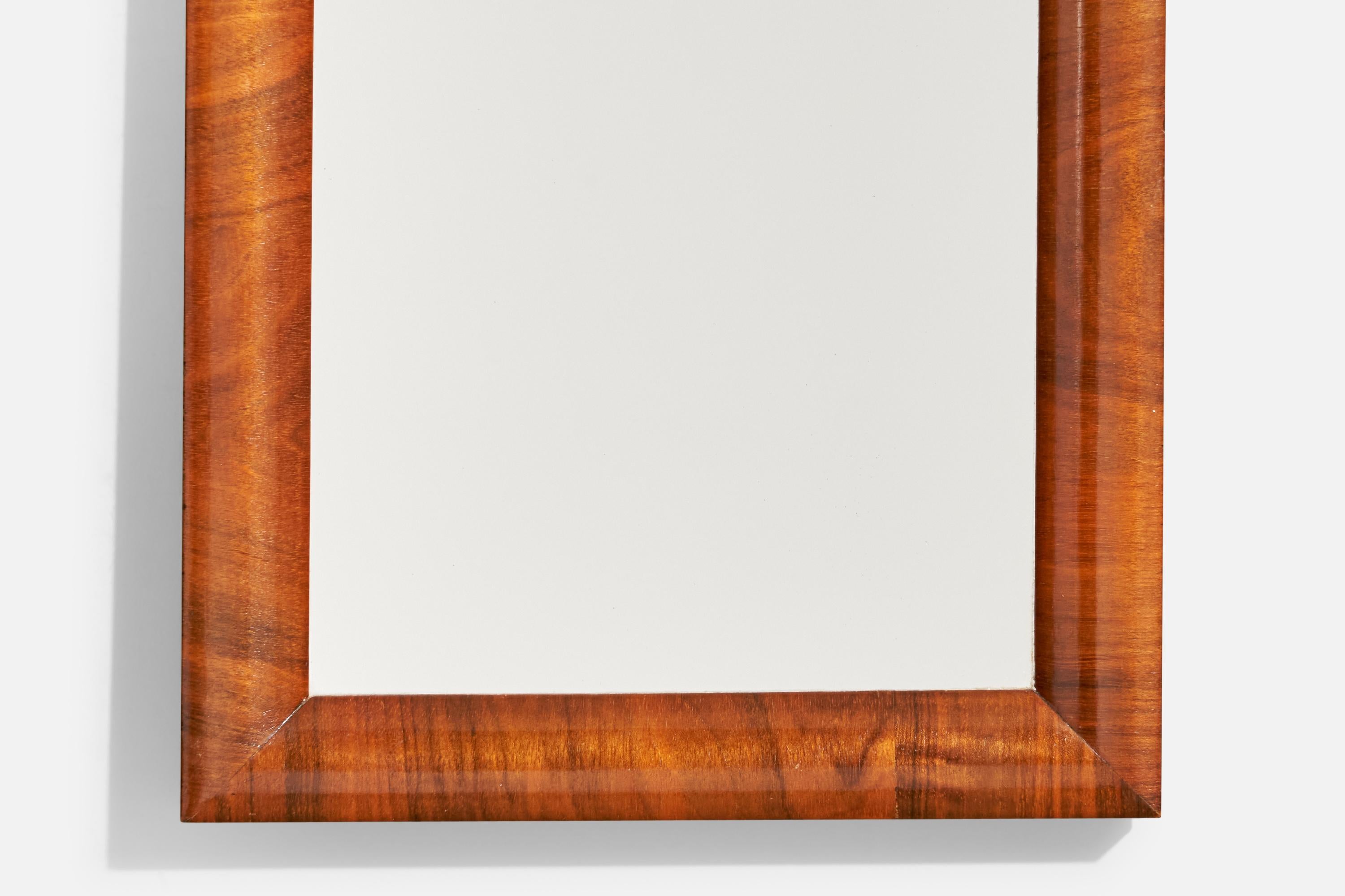 Bois Designer suédois, miroir mural, bois, Suède, années 1930 en vente