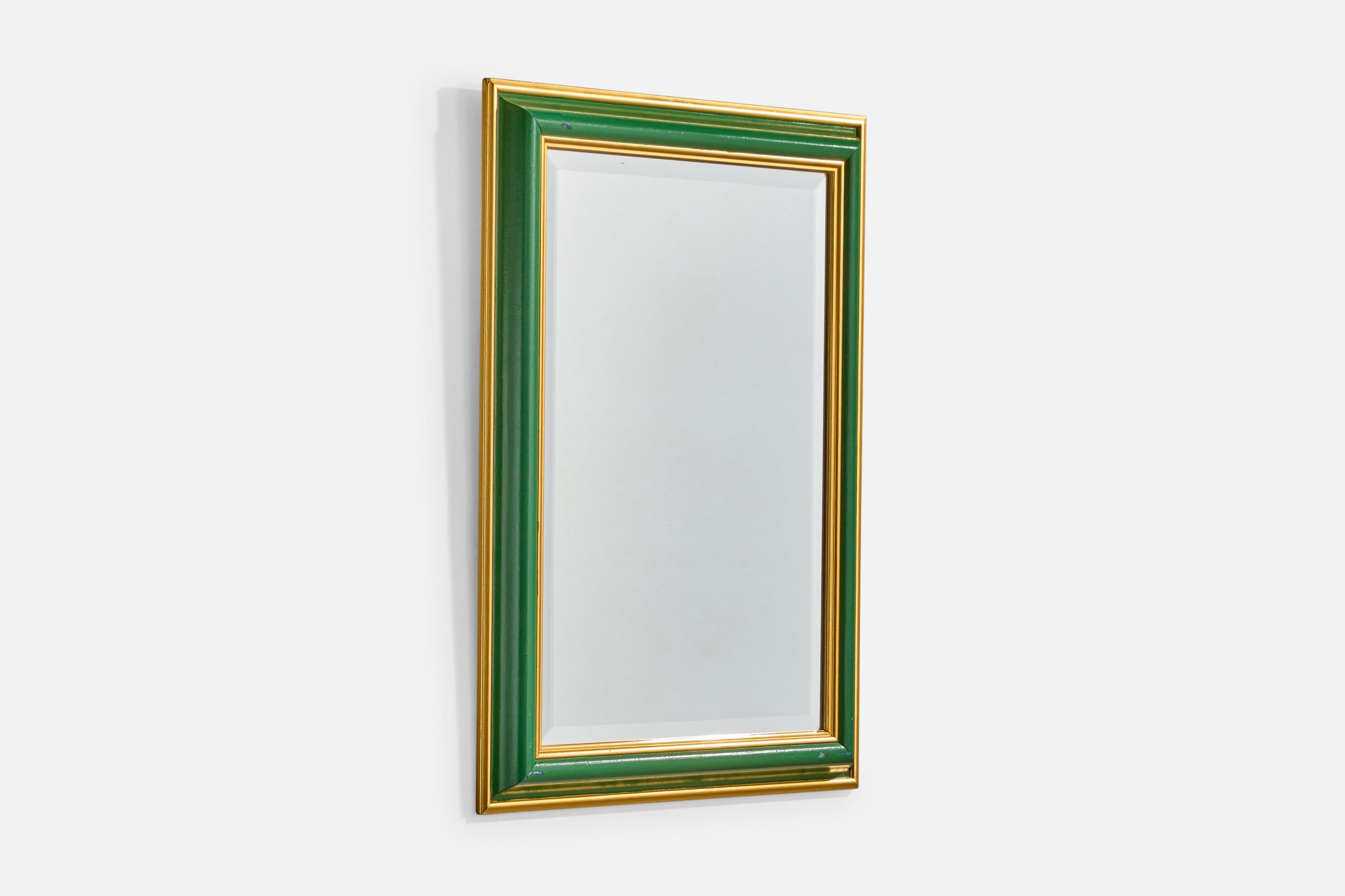 Swedish Designer, Wall Mirror, Wood, Sweden, 1950s In Good Condition For Sale In High Point, NC
