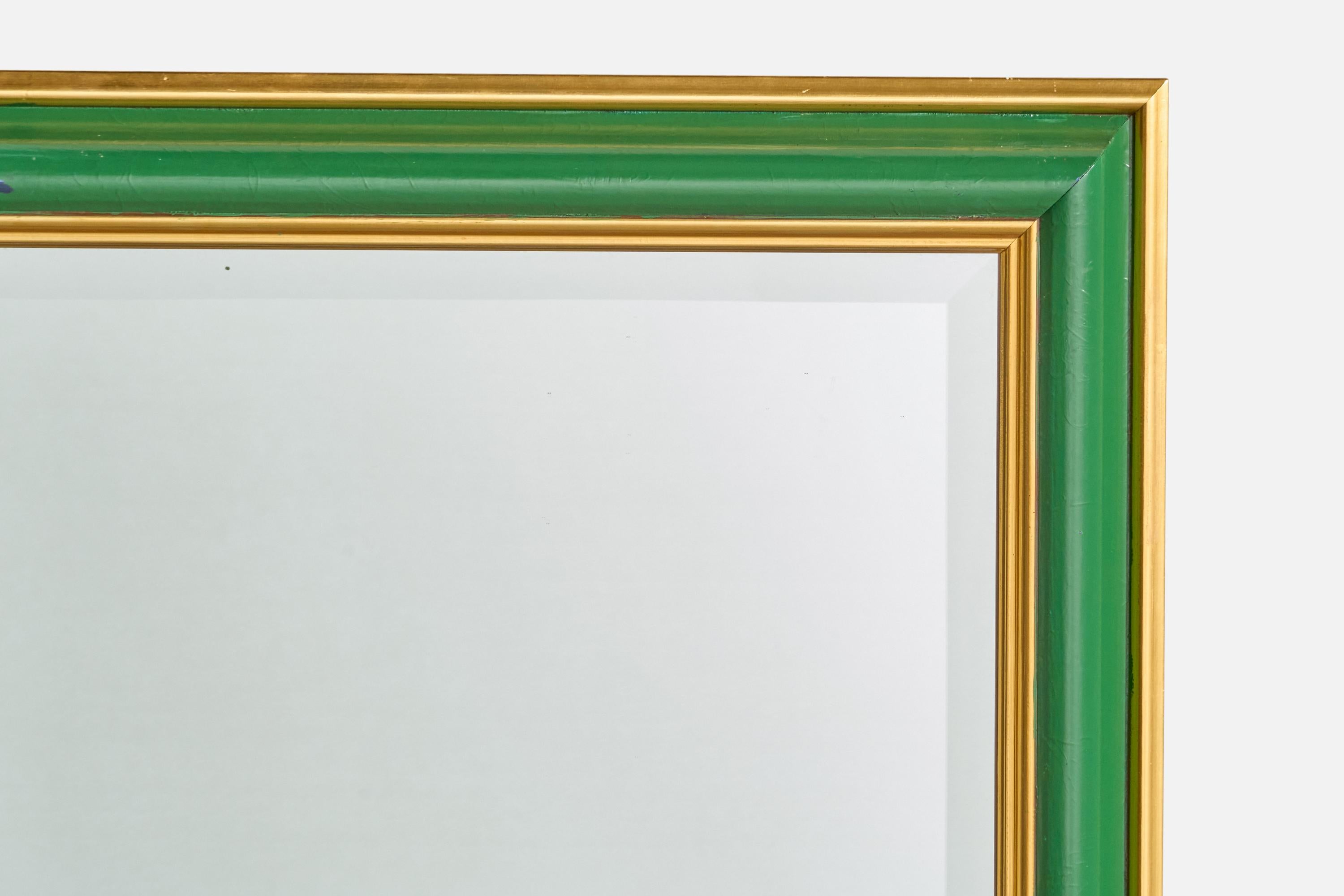Swedish Designer, Wall Mirror, Wood, Sweden, 1950s For Sale 1