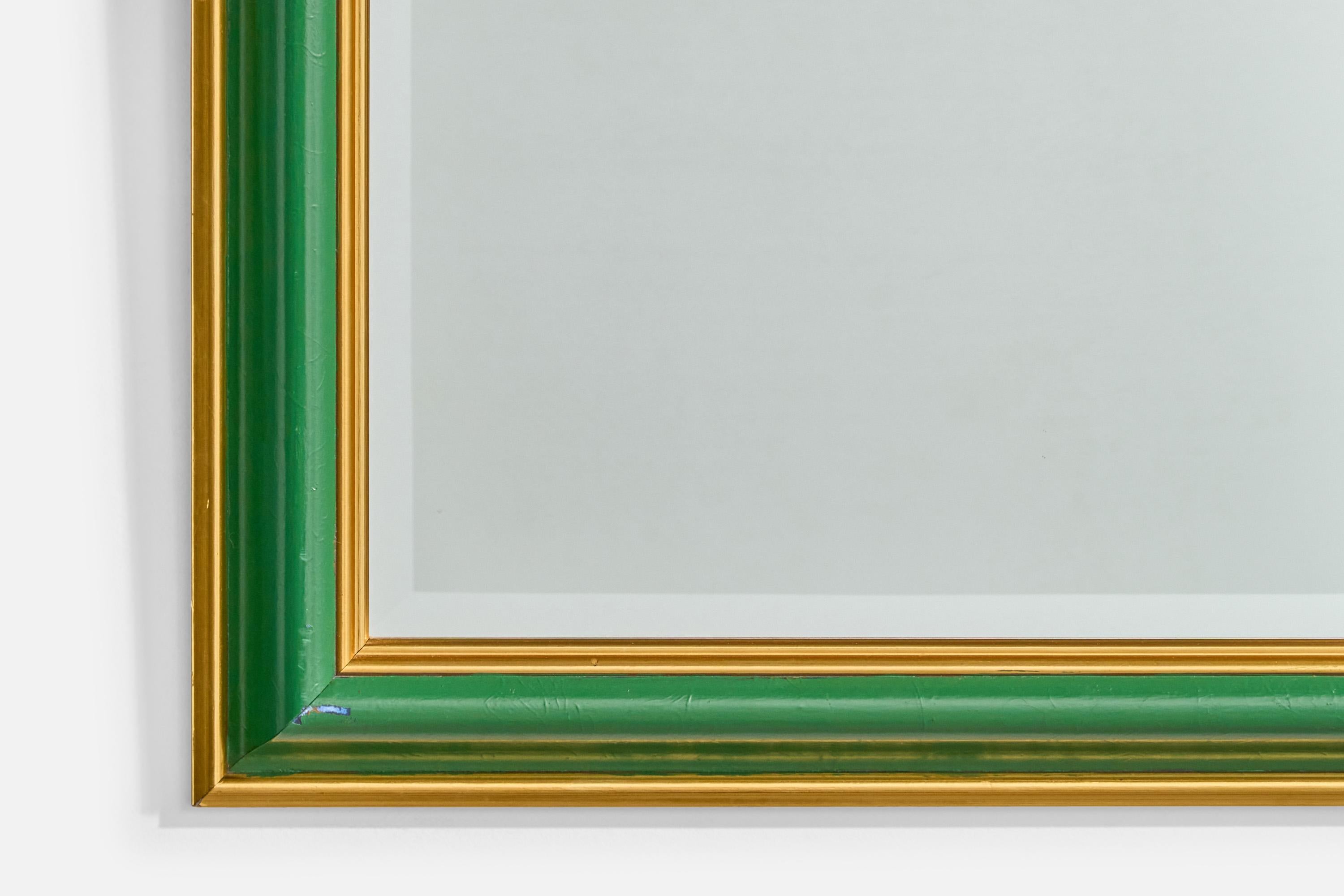 Swedish Designer, Wall Mirror, Wood, Sweden, 1950s For Sale 2