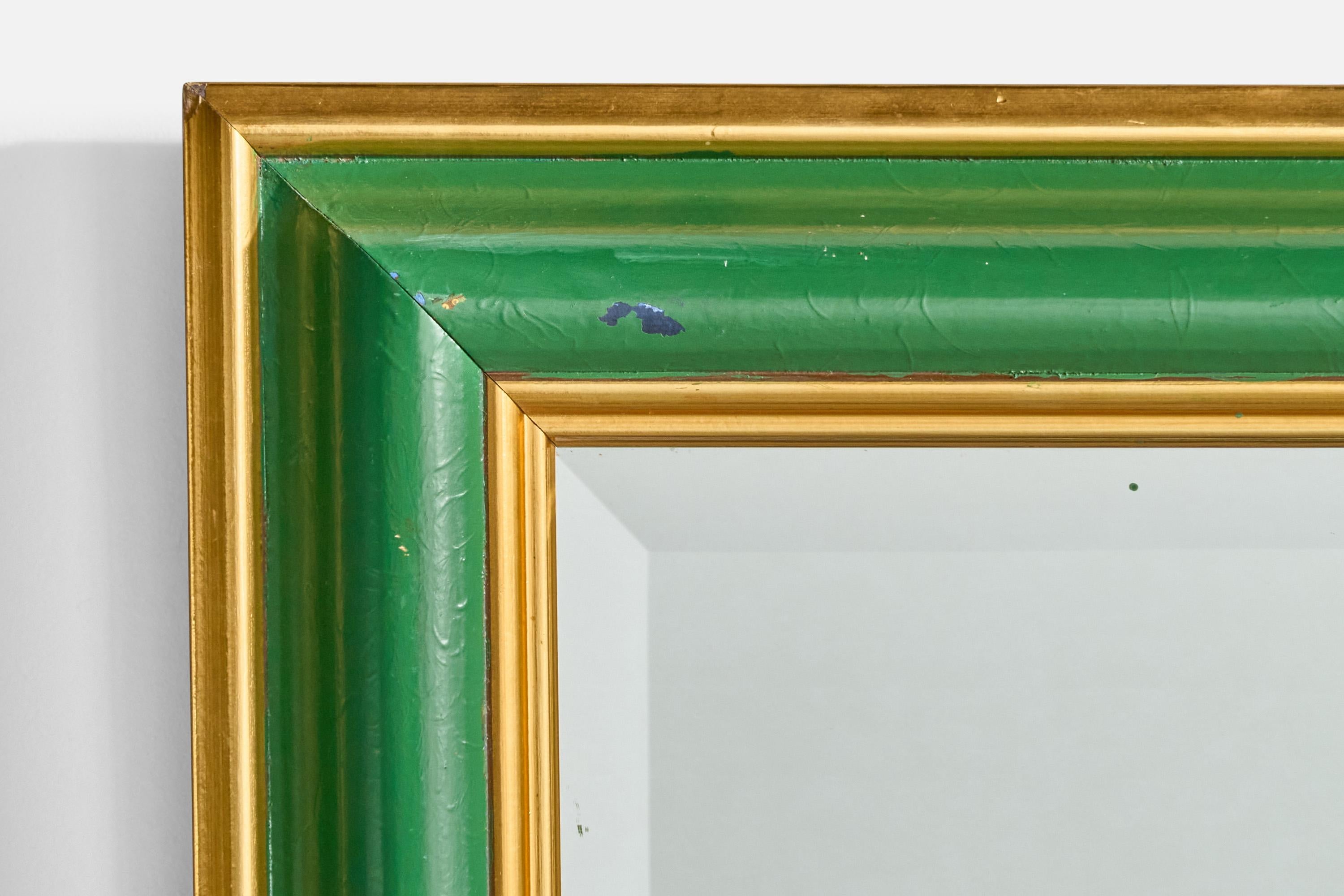Swedish Designer, Wall Mirror, Wood, Sweden, 1950s For Sale 3
