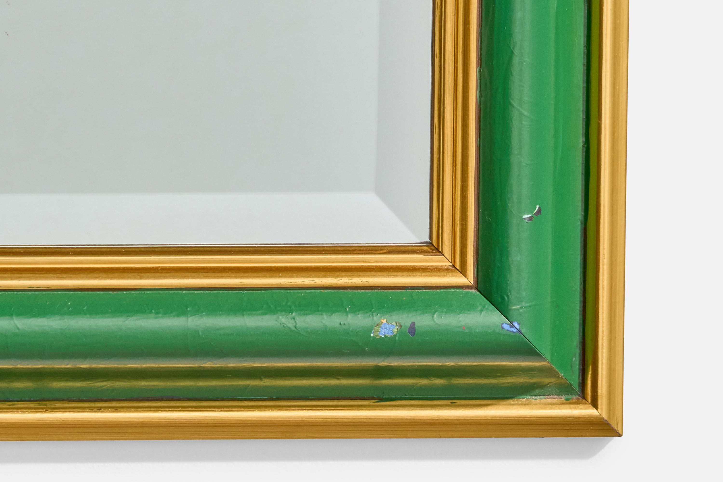 Swedish Designer, Wall Mirror, Wood, Sweden, 1950s For Sale 4