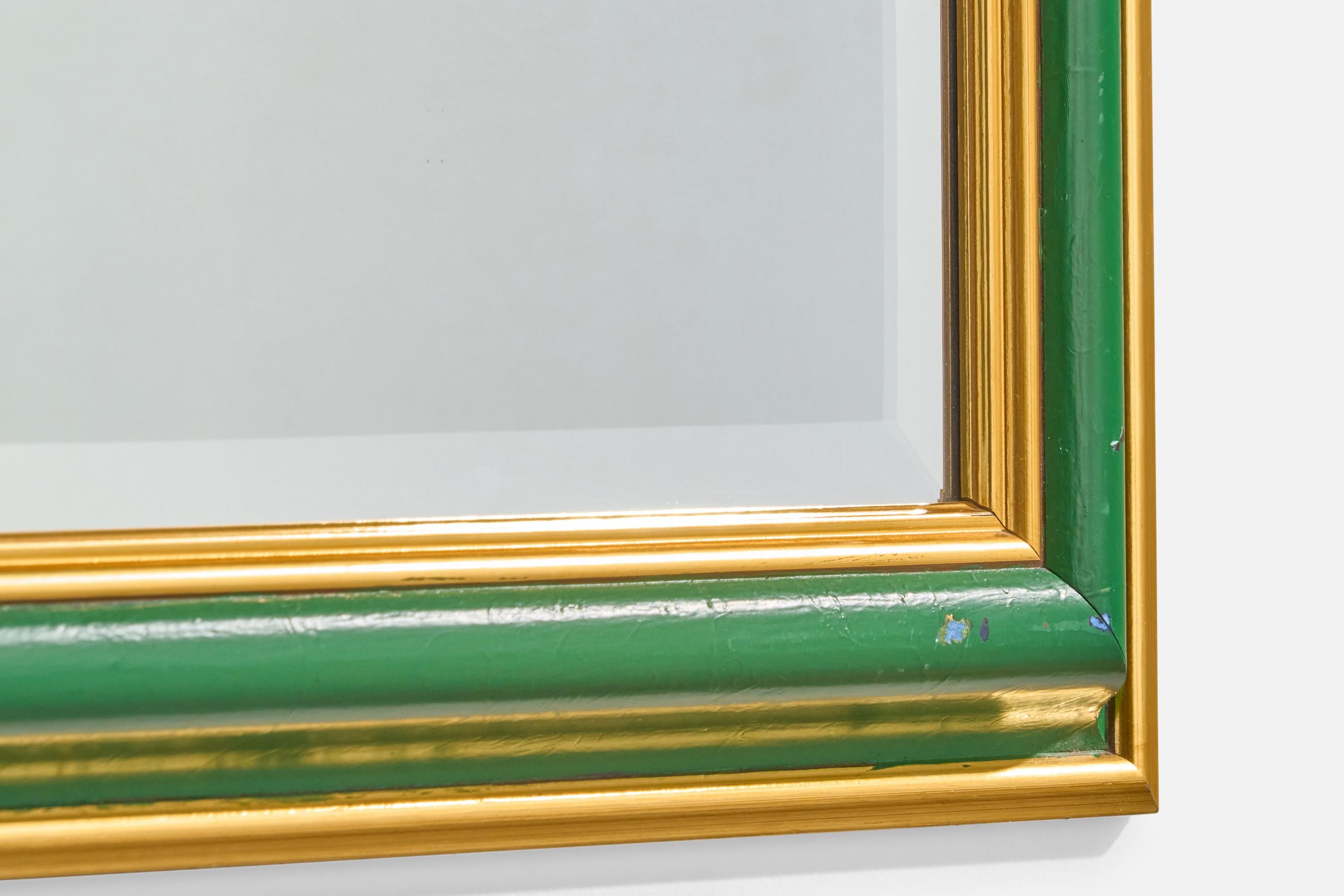 Swedish Designer, Wall Mirror, Wood, Sweden, 1950s For Sale 5