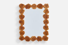 Swedish Designer, Wall Mirror, Wood, Sweden, 1977