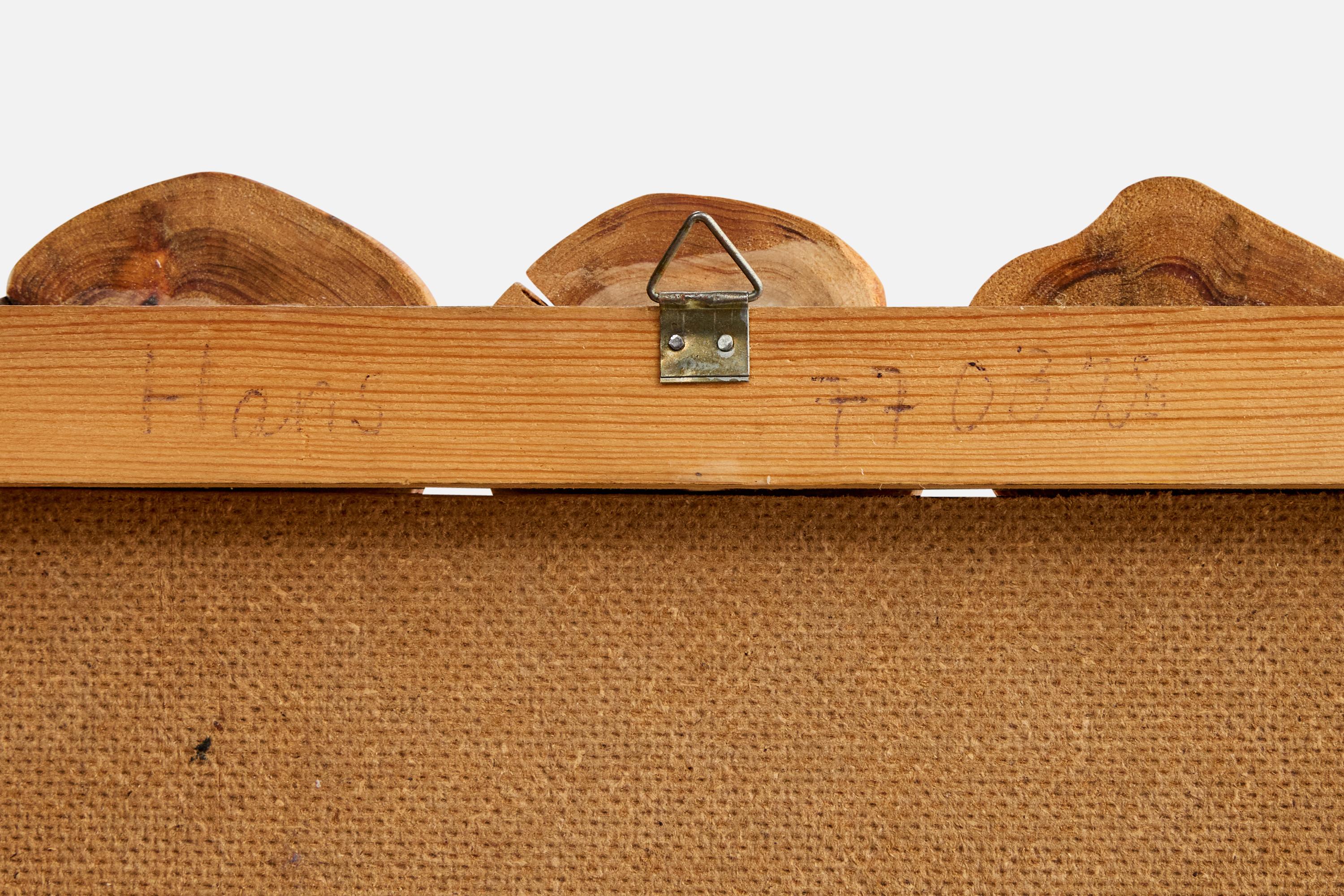 Swedish Designer, Wall Mirror, Wood, Sweden, 1977 For Sale 2