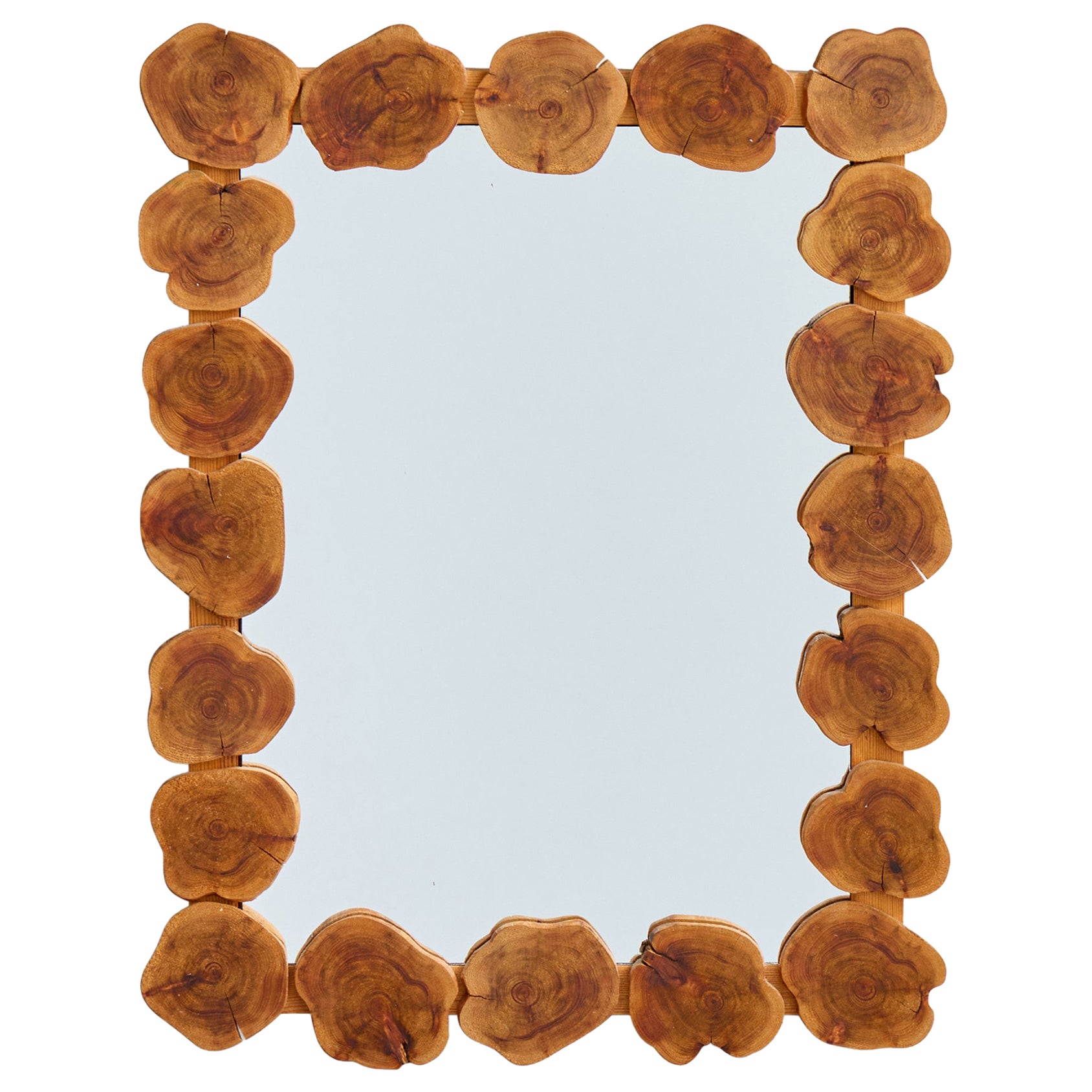 Swedish Designer, Wall Mirror, Wood, Sweden, 1977 For Sale