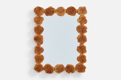 Swedish Designer, Wall Mirror, Wood, Sweden, 1977