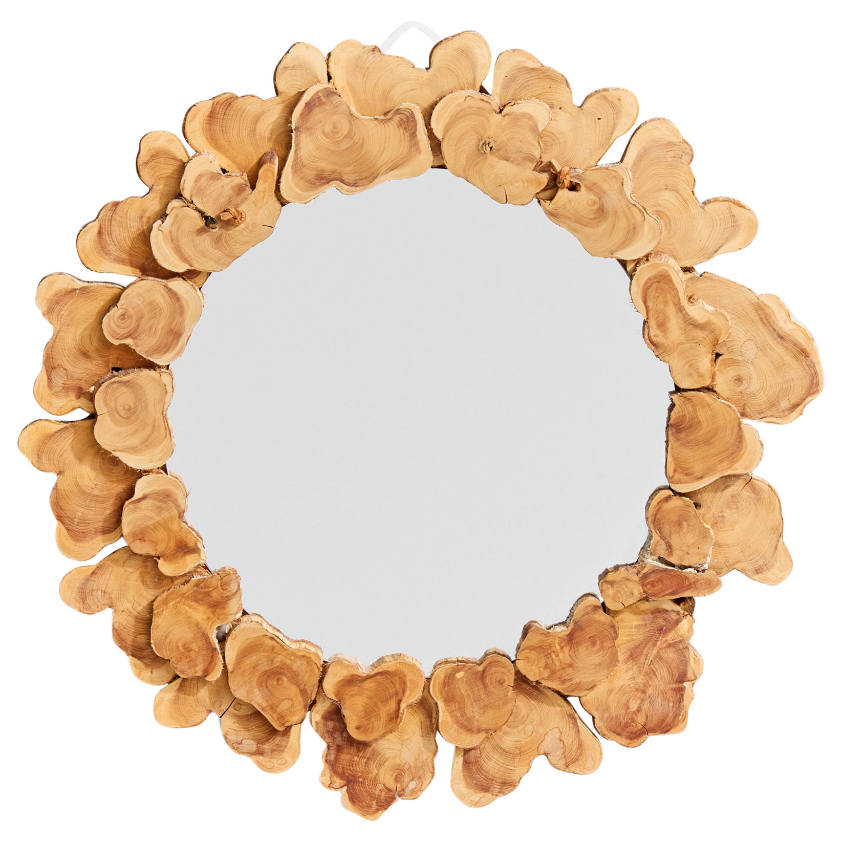 Swedish Designer, Wall Mirror, Wood, Sweden, 1985 For Sale