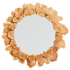 Swedish Designer, Wall Mirror, Wood, Sweden, 1985