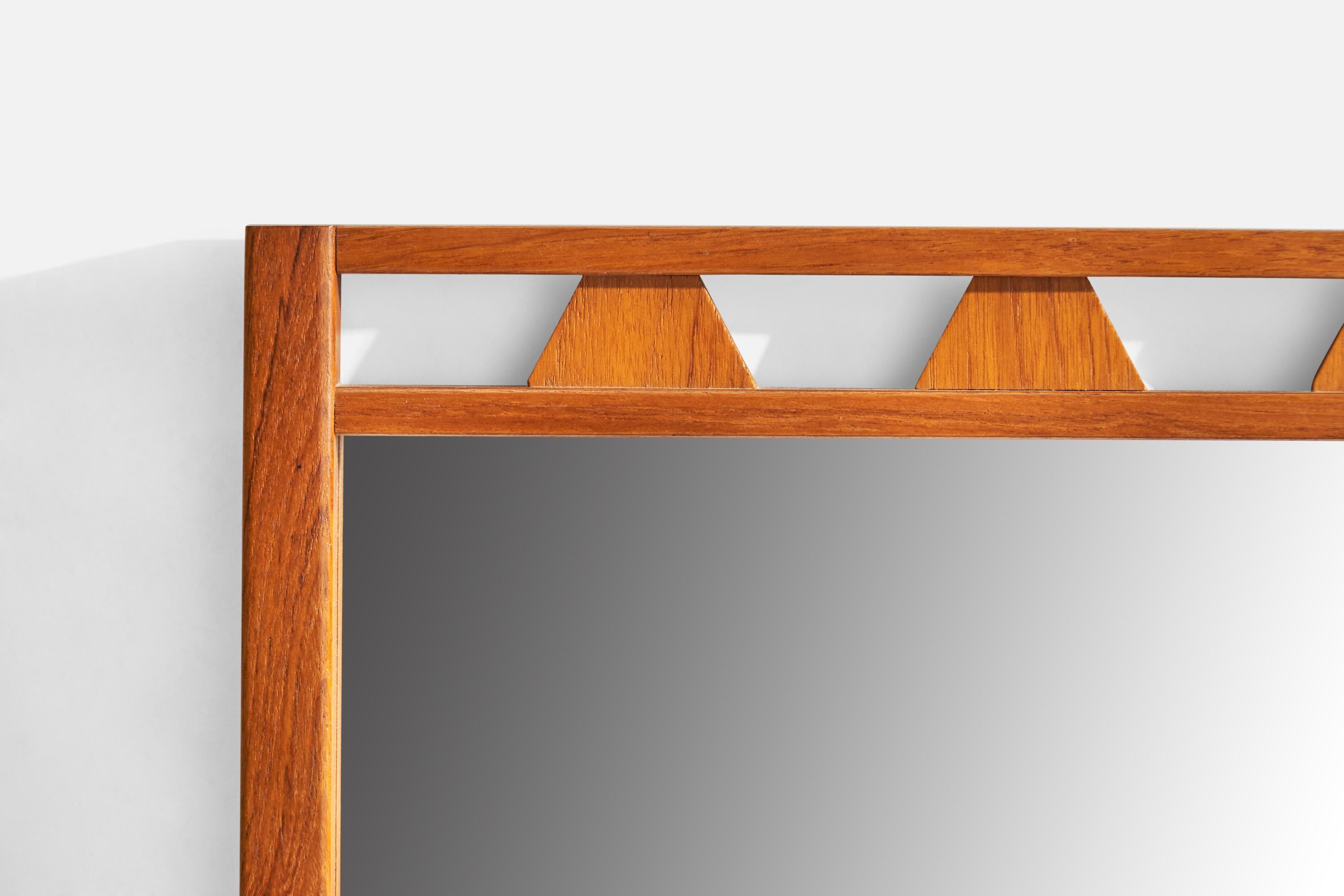 Swedish Designer, Wall Mirrors, Teak, Sweden, 1950s In Good Condition For Sale In High Point, NC