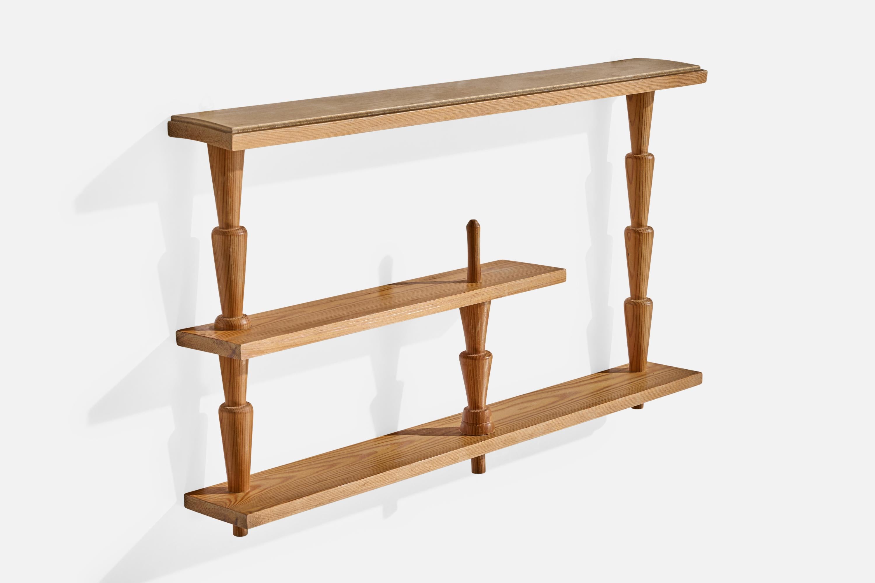 A small wall shelf designed and produced in Sweden, c. 1970s.

Overall Dimensions (inches): 13.375