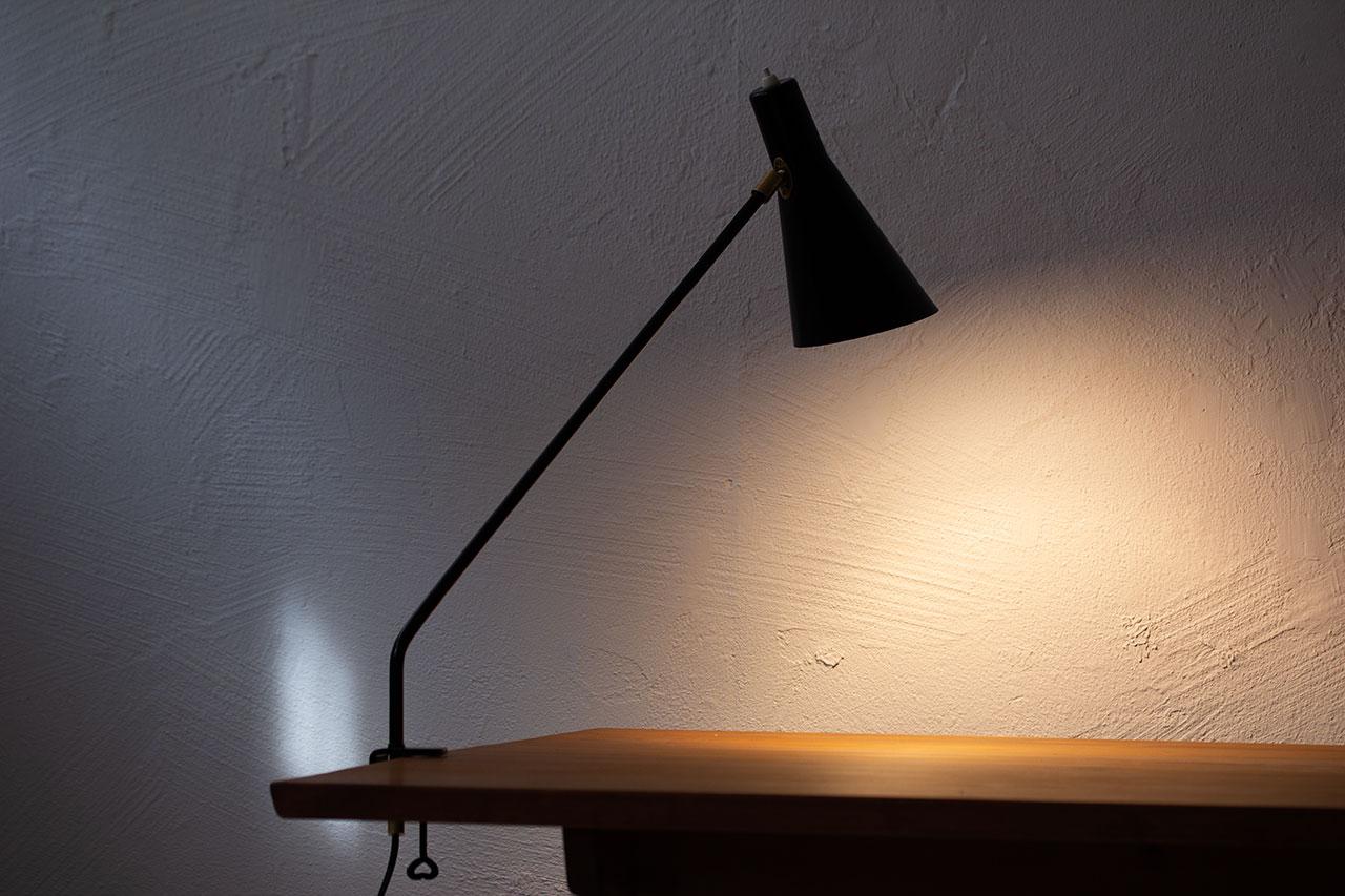 Lampe de bureau suédoise à pince par Alf Svensson pour Bergboms, années 1950 en vente 5