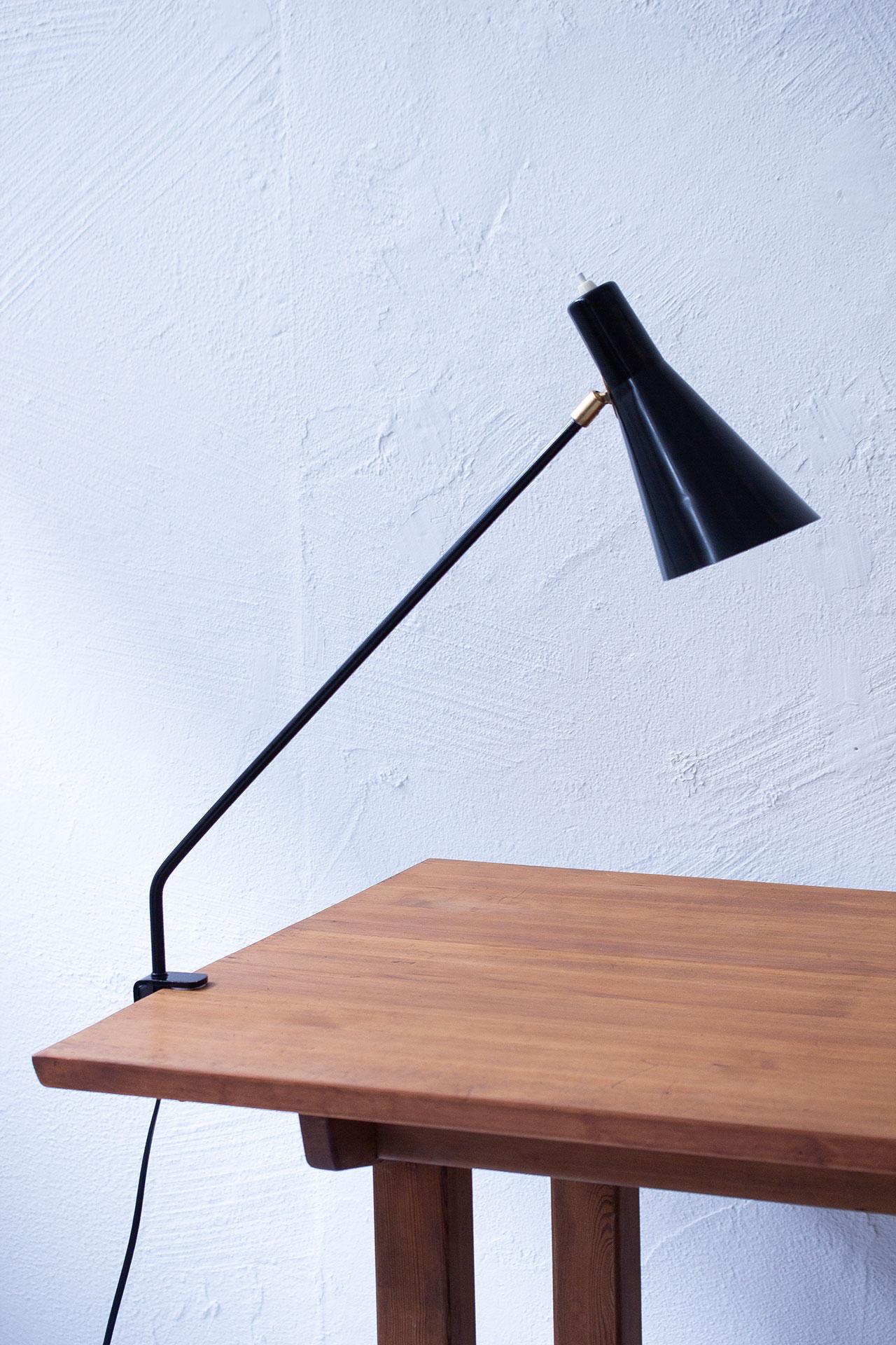 Scandinavian Modern Swedish Desk Clamp Lamp by Alf Svensson for Bergboms, 1950s For Sale