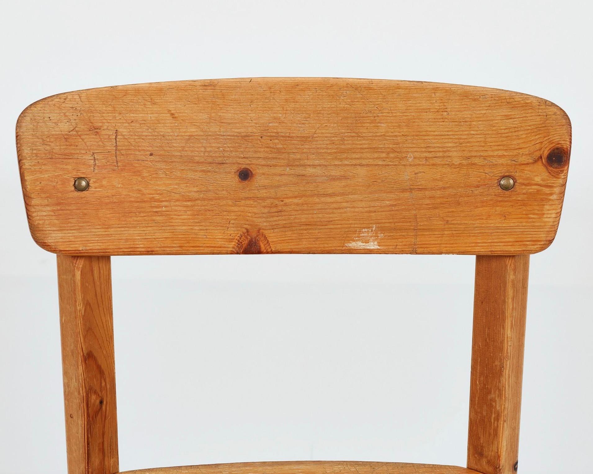 Swedish Dining Chairs in Pine, c1965 For Sale 10