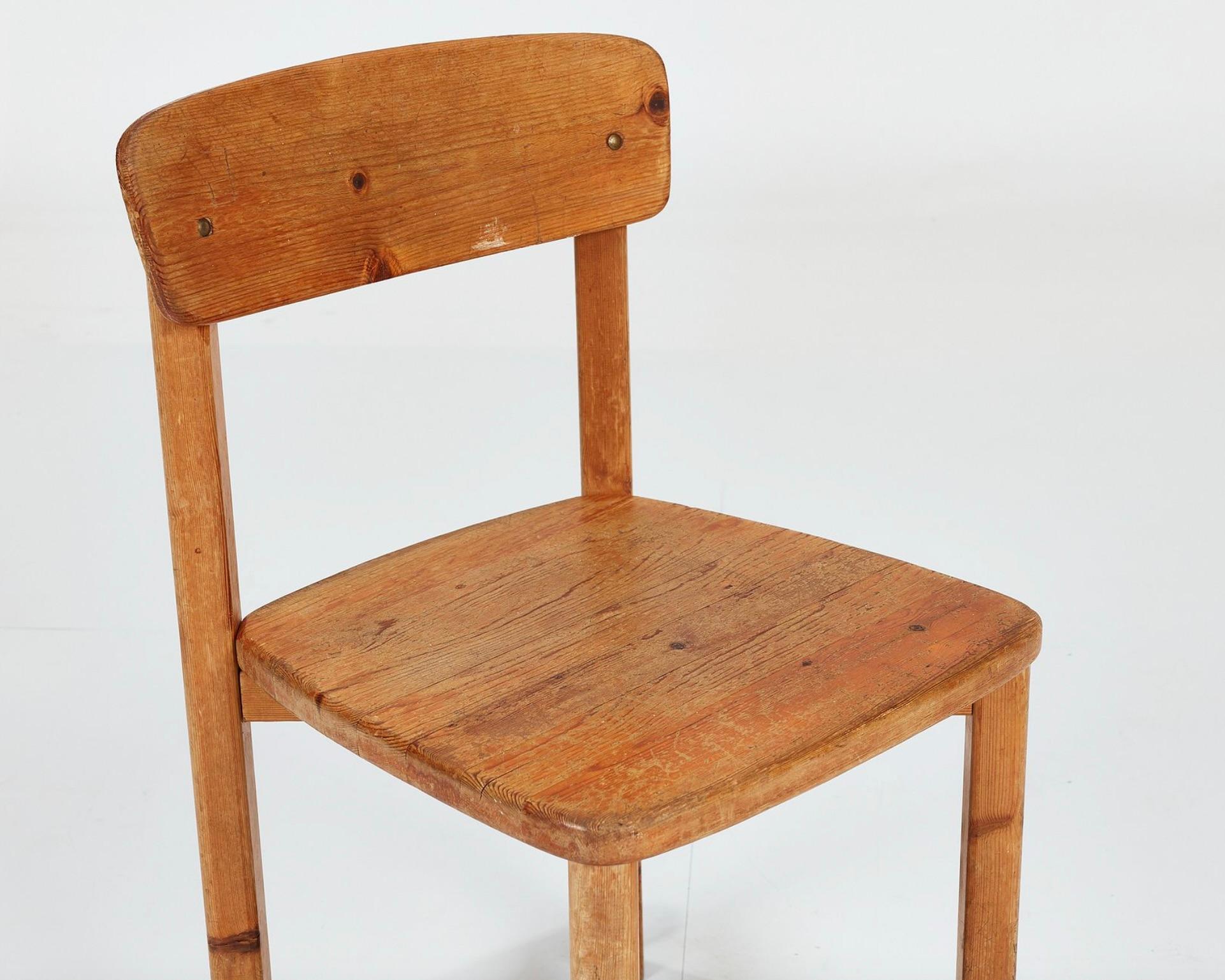 Swedish Dining Chairs in Pine, c1965 For Sale 1