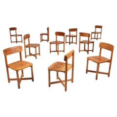 Vintage Swedish Dining Chairs in Pine, c1965
