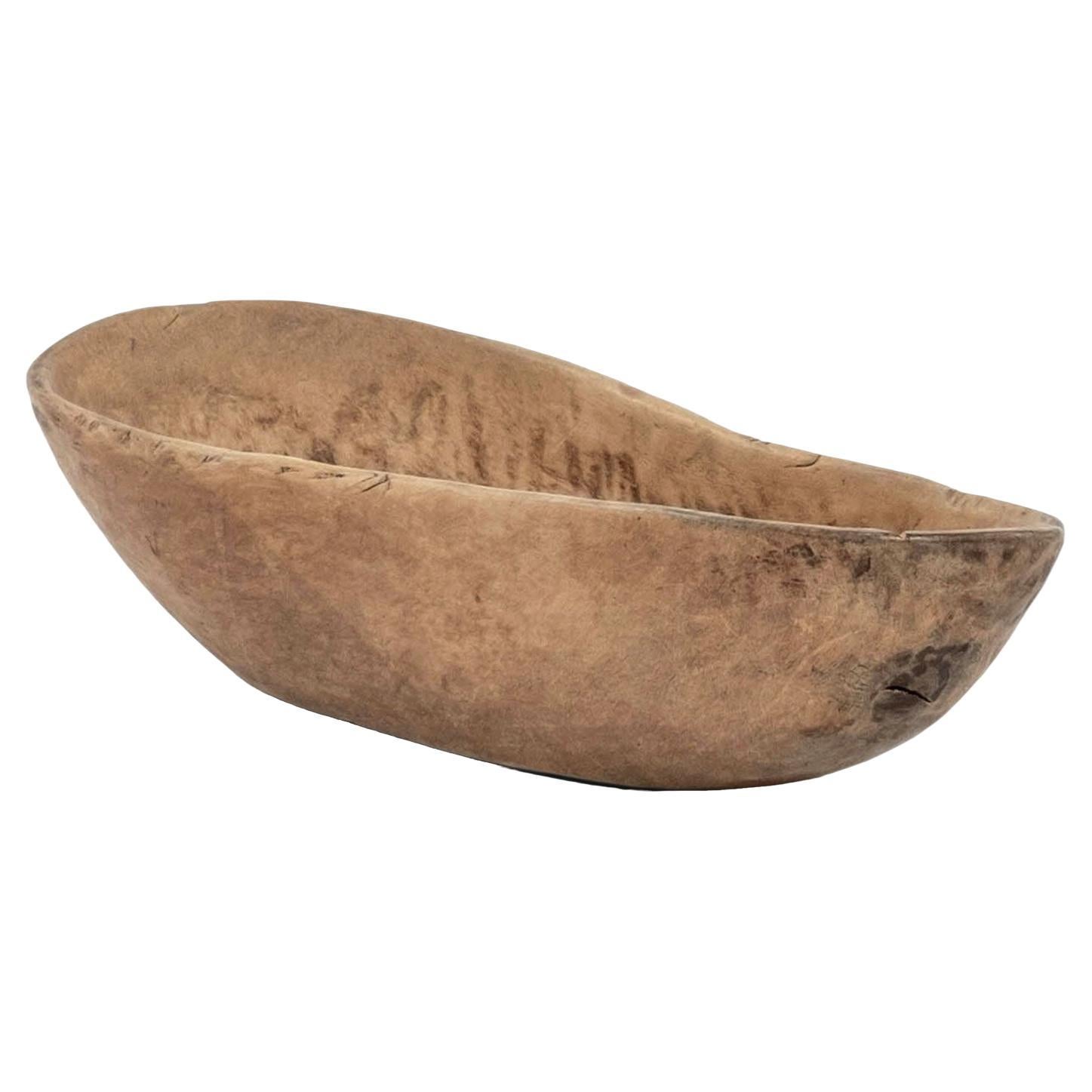 Swedish Dugout Branch-Shape Trough Bowl For Sale