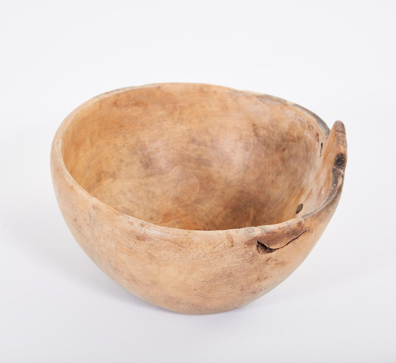 Gustavian Swedish Dugout Burl Bowl For Sale