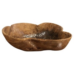 Antique Swedish Dugout Root Burl Bowl