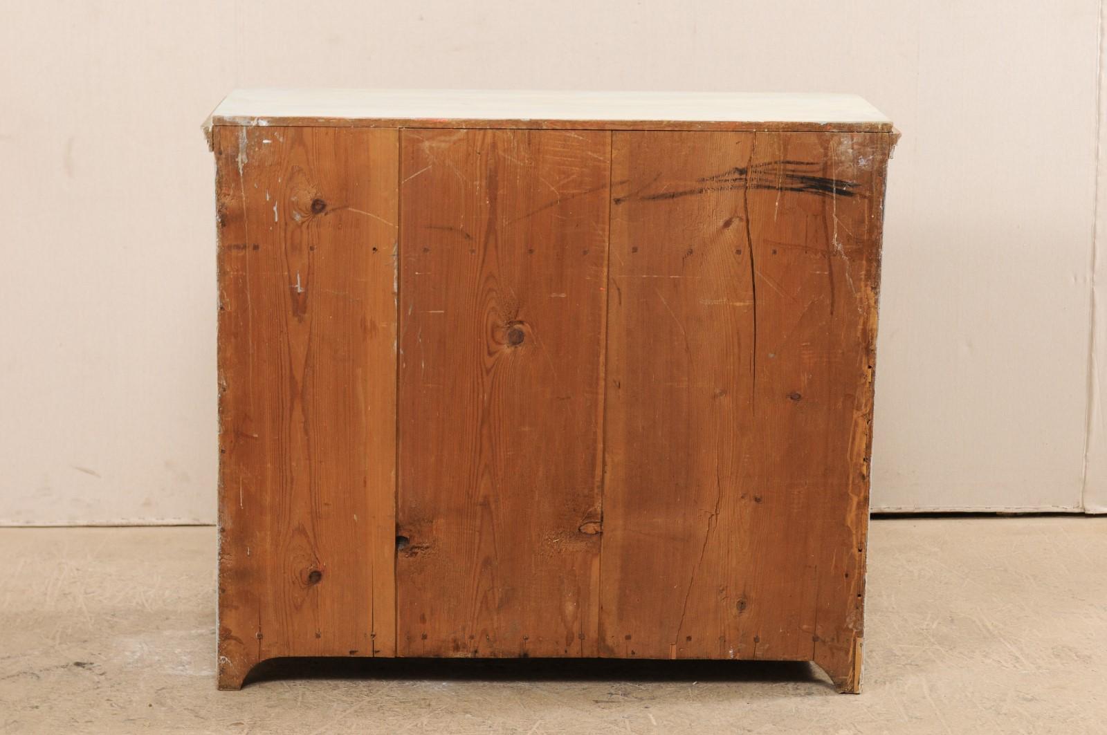 Swedish Early 19th Century Five-Drawer Painted Wood Chest in Pale Blue 6