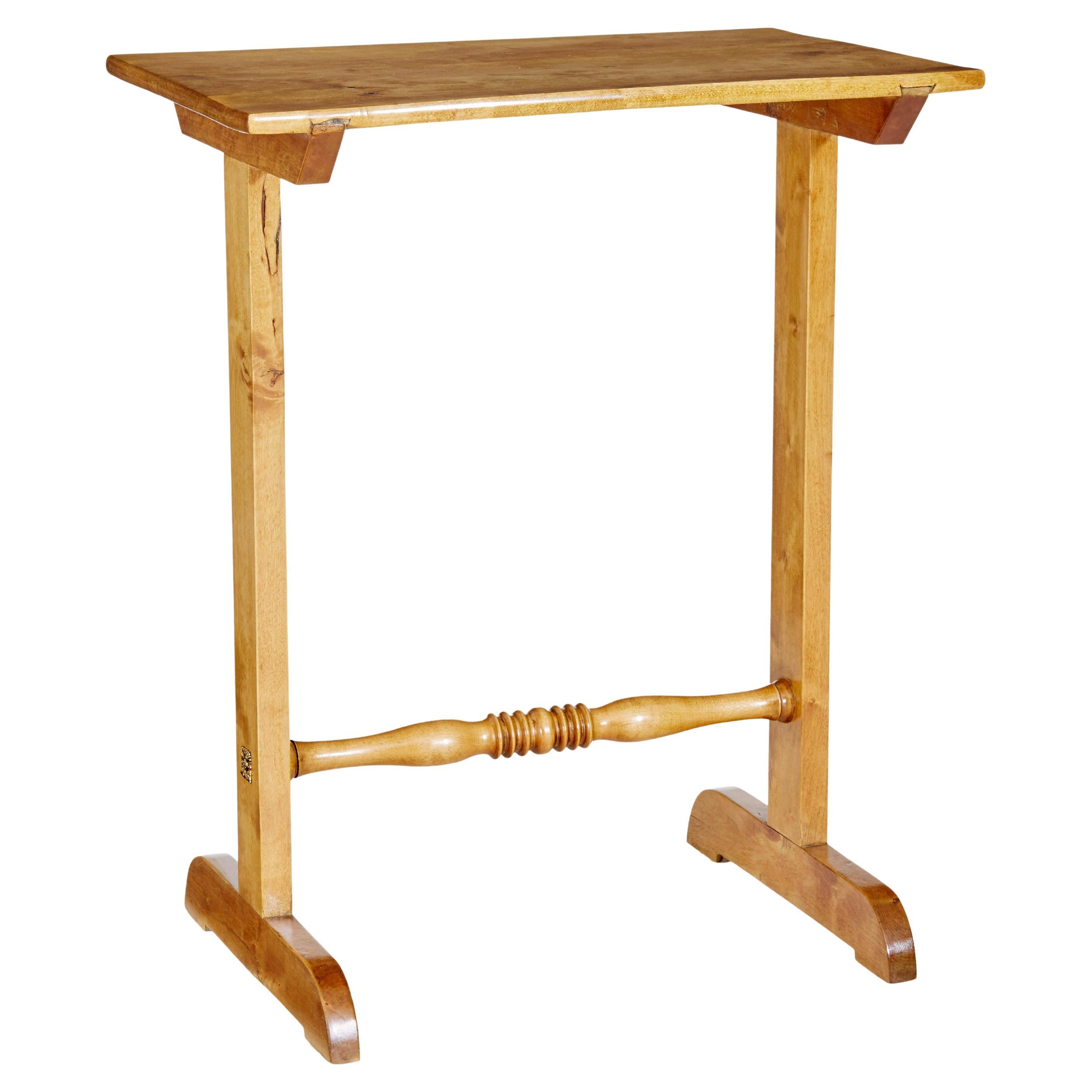 Swedish early 20th century birch side table For Sale