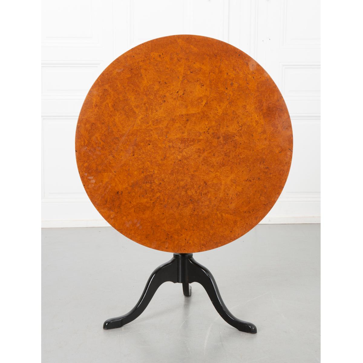 Swedish Early 20th Century Birch Tilt Top Table   For Sale 5