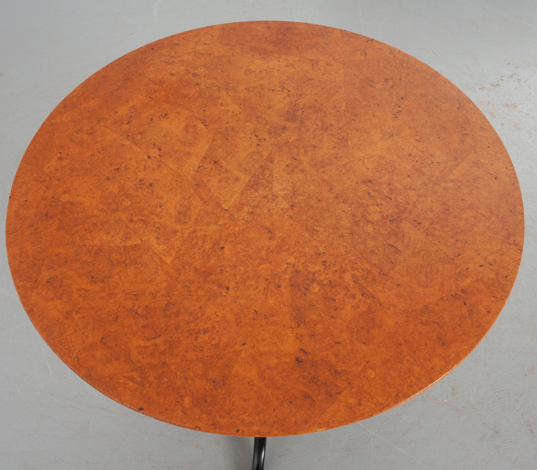 Other Swedish Early 20th Century Birch Tilt Top Table   For Sale