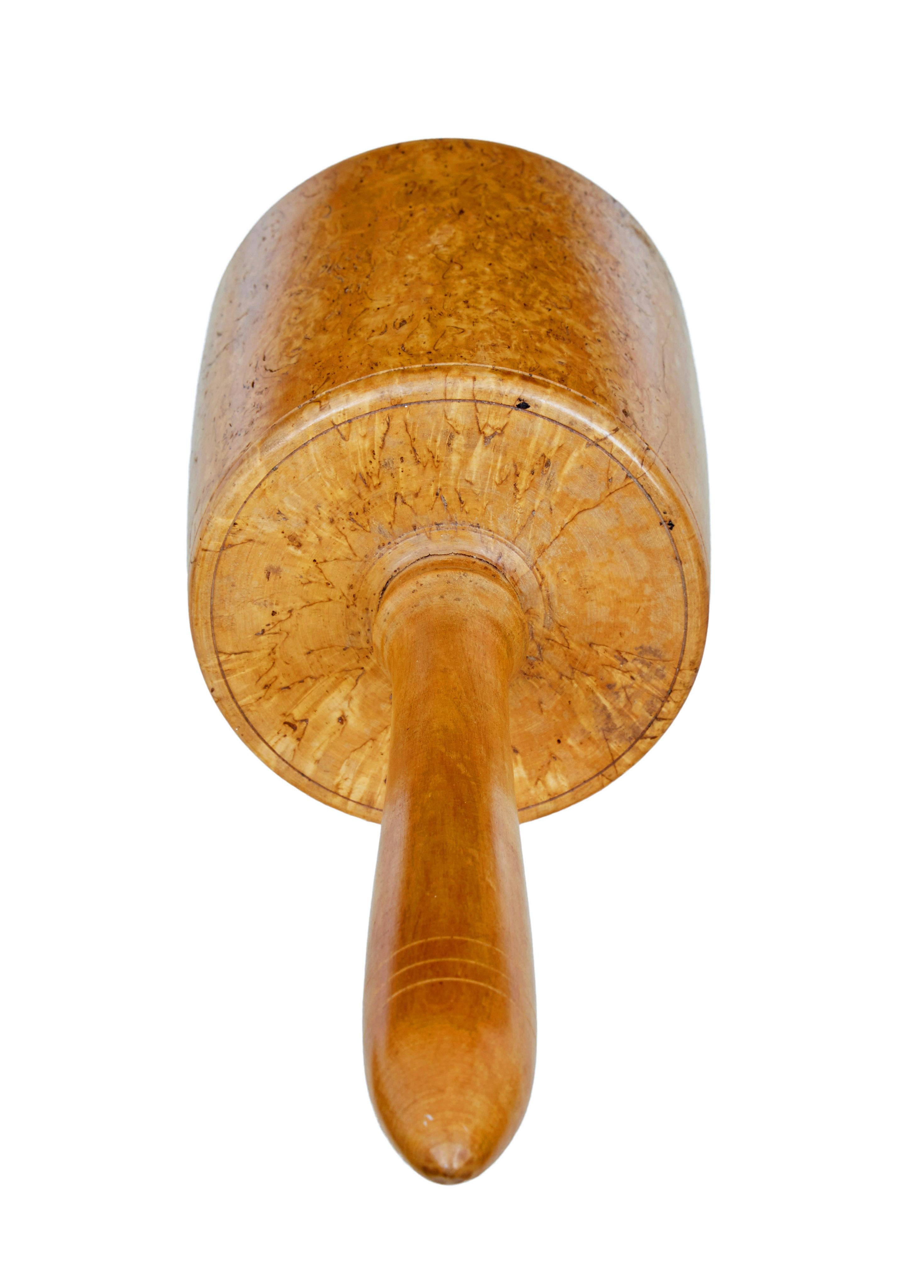 Swedish early 20th century solid burr birch mallet (Schwedisch) im Angebot