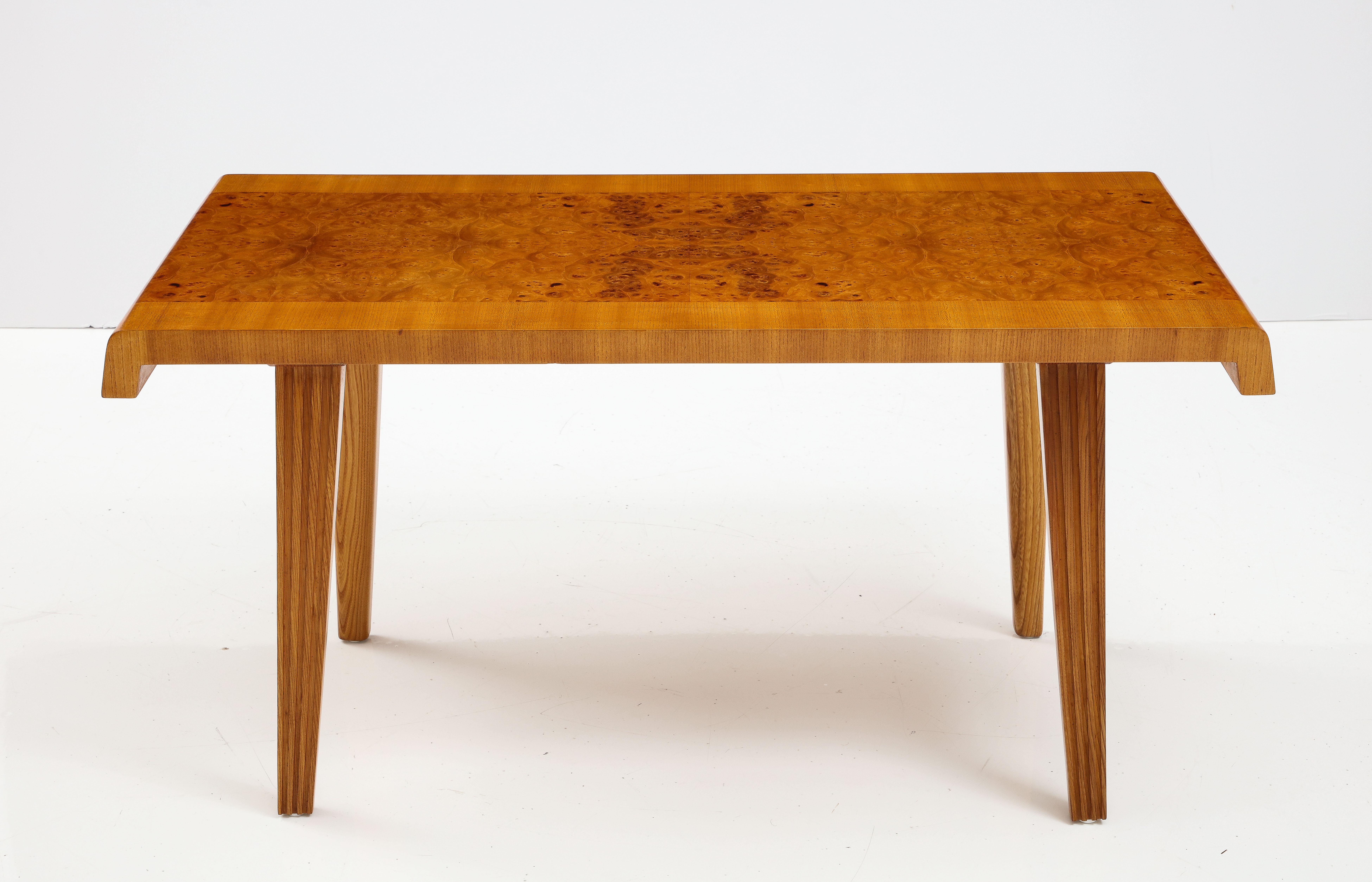 Swedish Elm And Elm Root Table, Circa 1940s In Good Condition For Sale In New York, NY