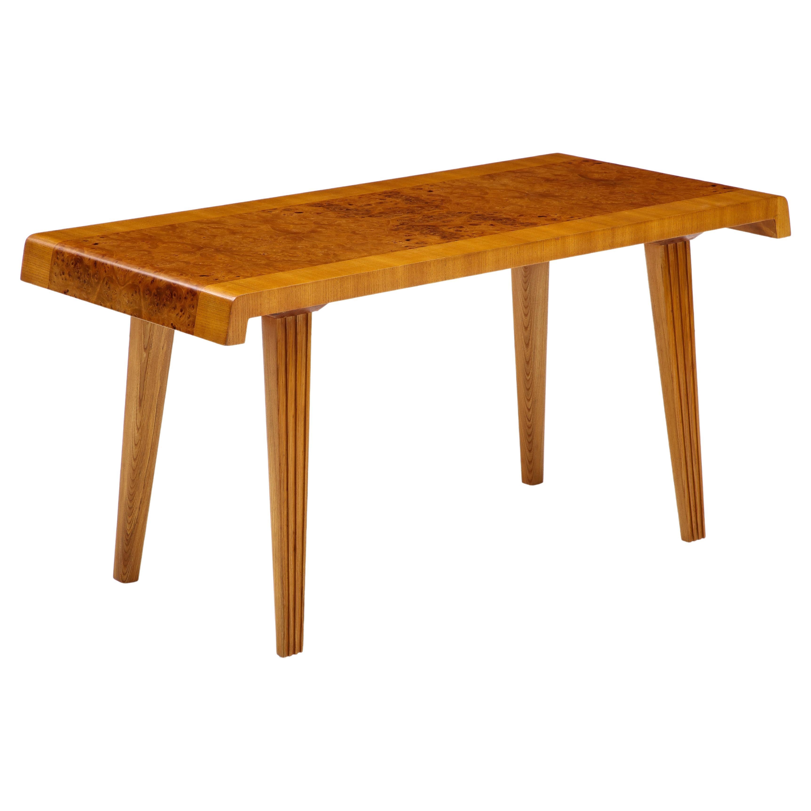 Swedish Elm And Elm Root Table, Circa 1940s For Sale