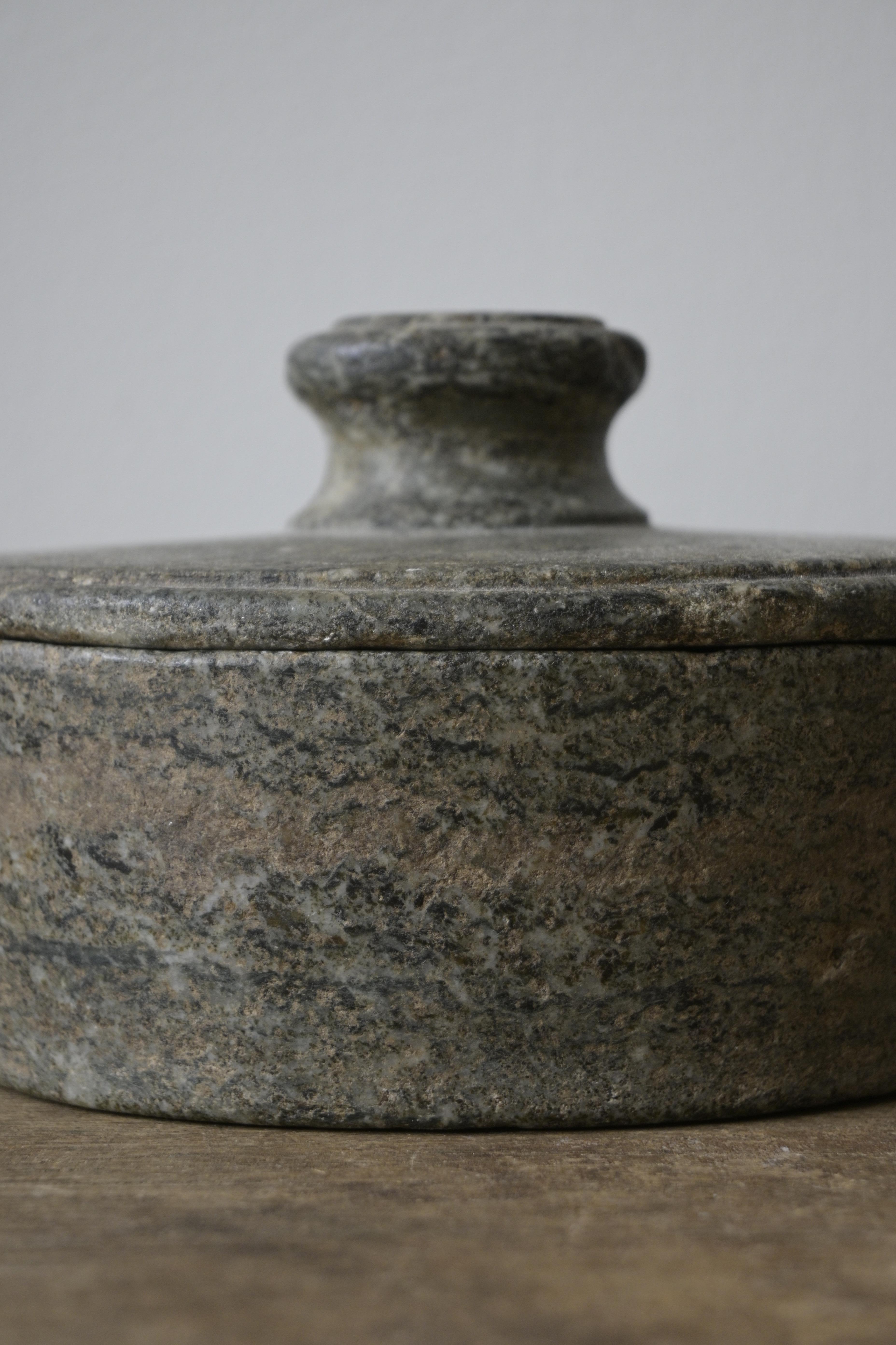 Marble Swedish Empire Butter Box ca 1790-1830 For Sale