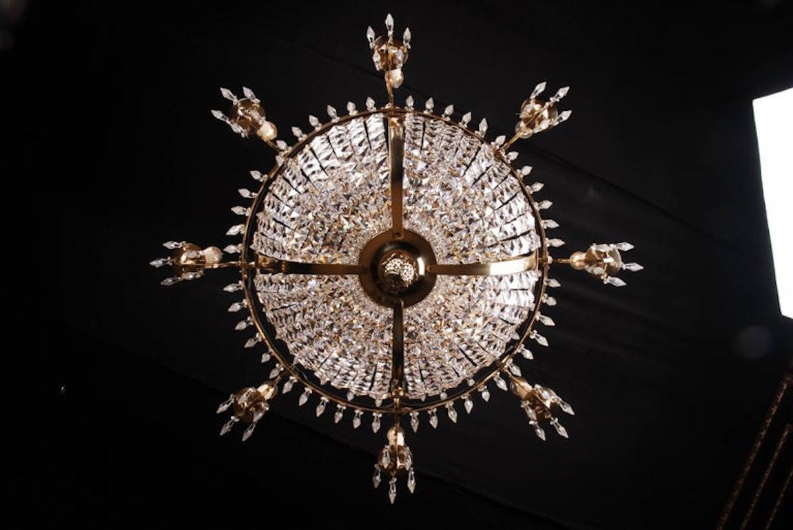 Swedish Empire Ceiling Chandelier in antique Classicist Style For Sale 3