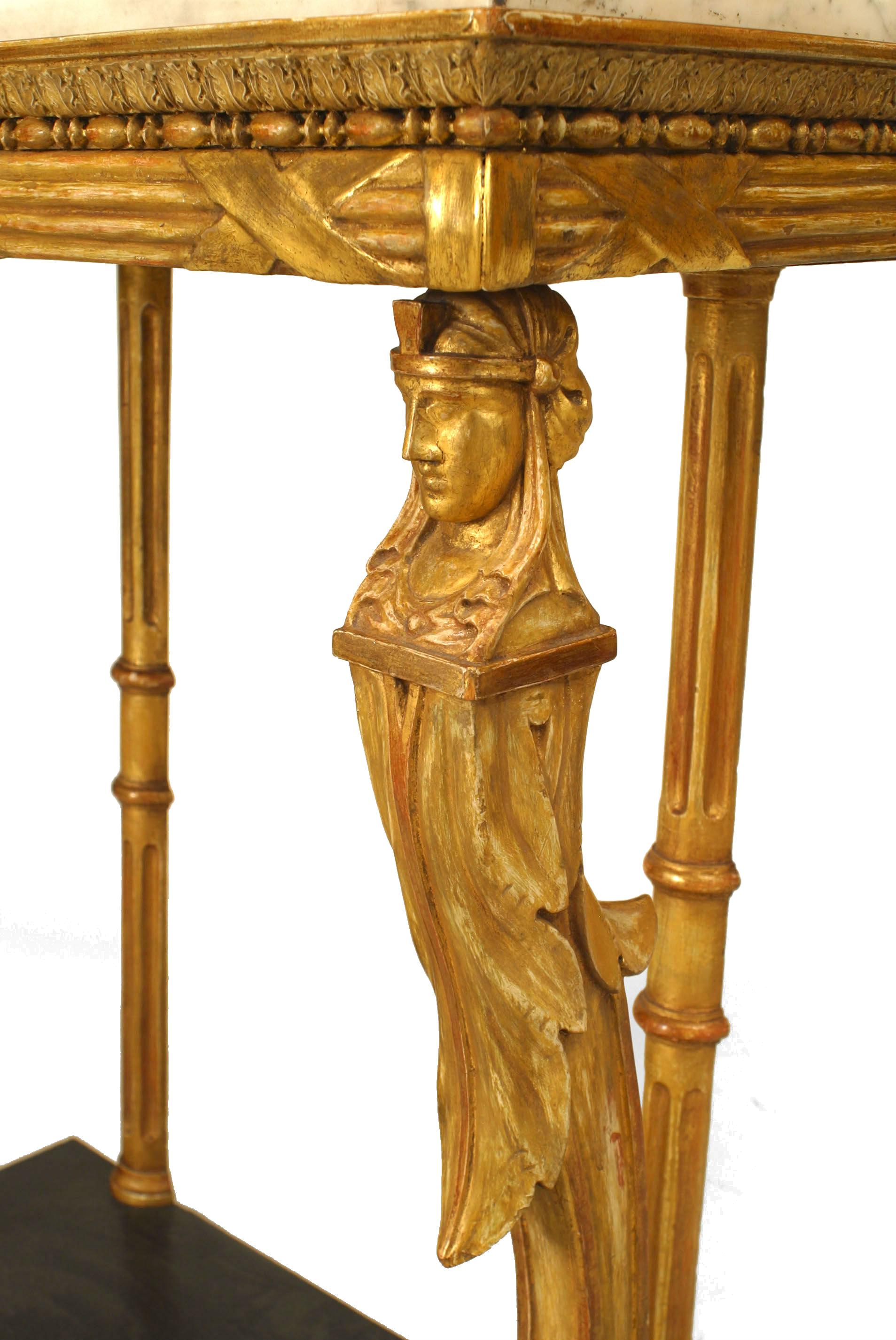 Swedish Empire Console Table With Egyptian Detail 4