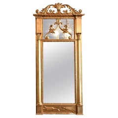 Swedish Empire/ Karl Johan Rectangular Giltwood Mirror, circa 1820