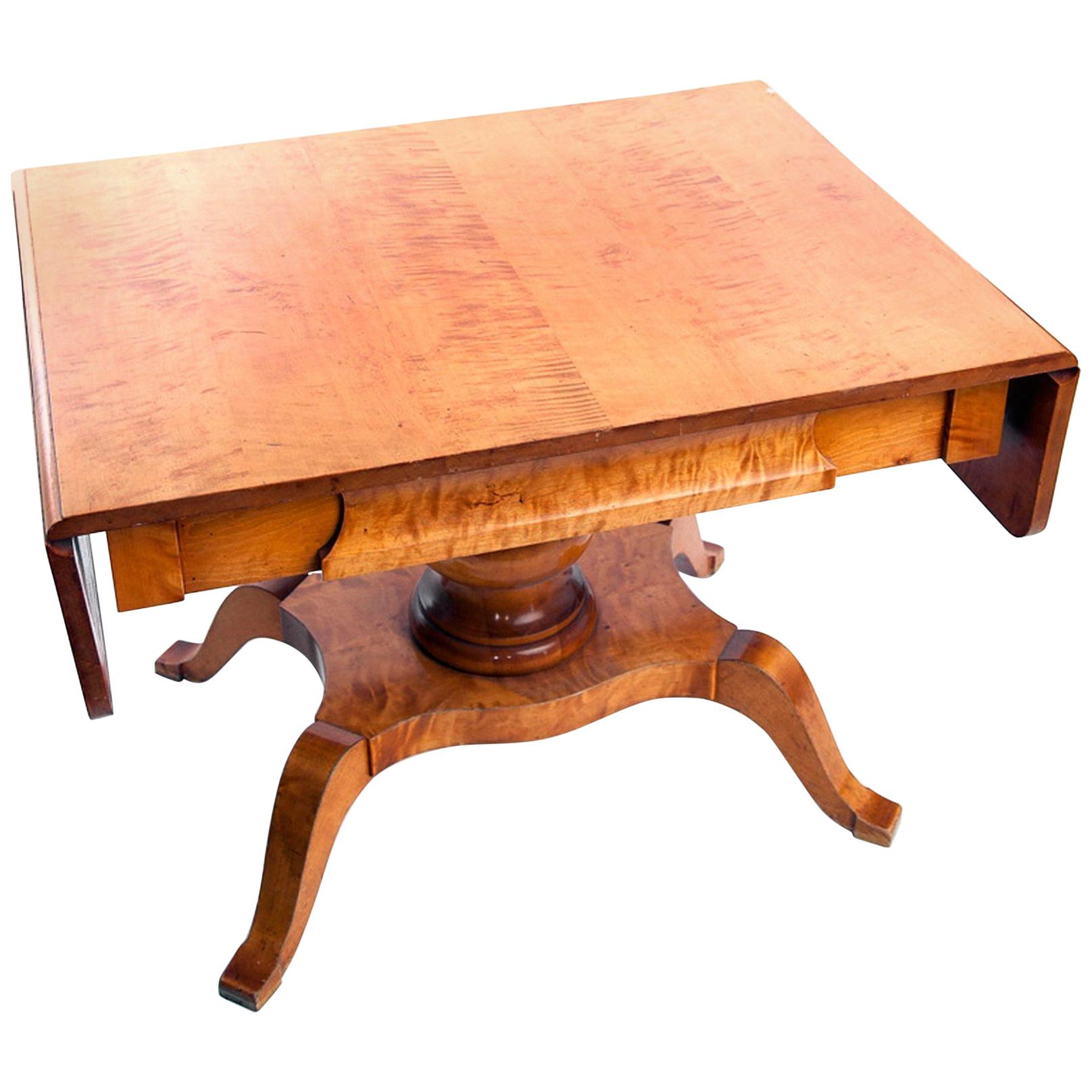 Swedish Empire Leaf Table in Birch from Early 1900s