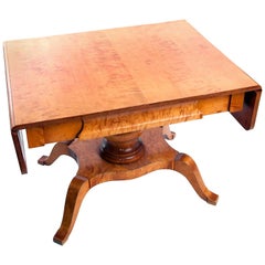 Antique Swedish Empire Leaf Table in Birch from Early 1900s