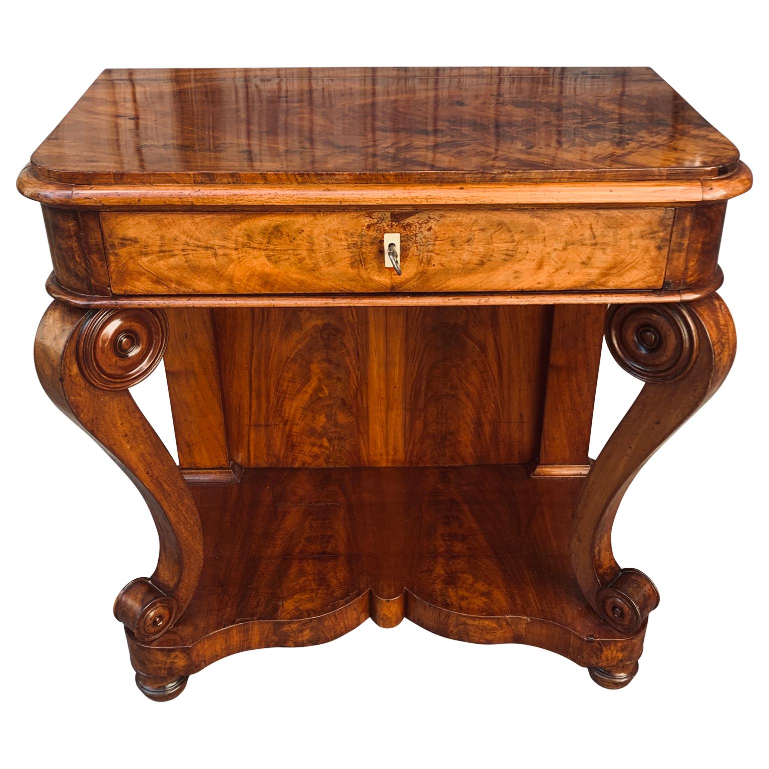 Swedish Empire Mahogany Console Table In Good Condition For Sale In Haddonfield, NJ