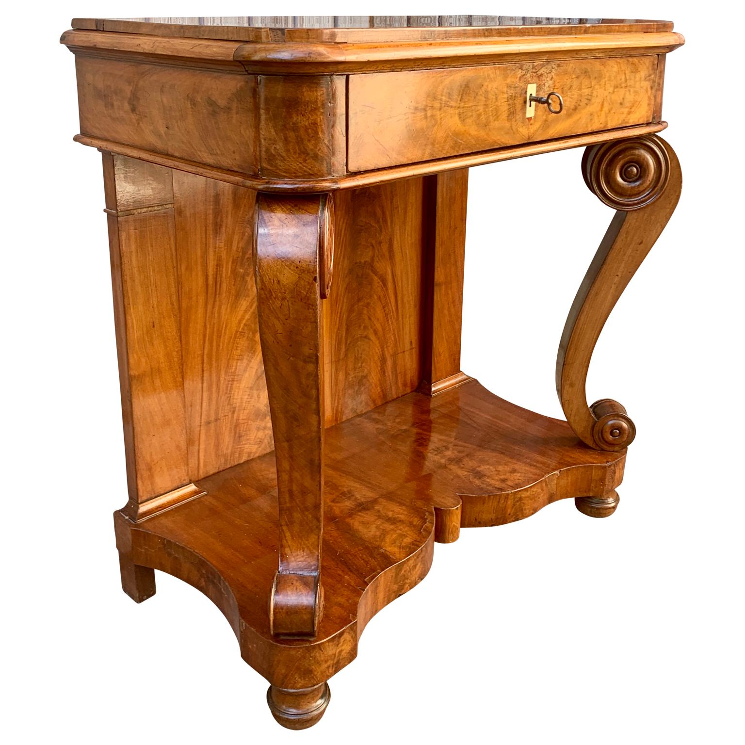 Early 19th Century Swedish Empire Mahogany Console Table For Sale