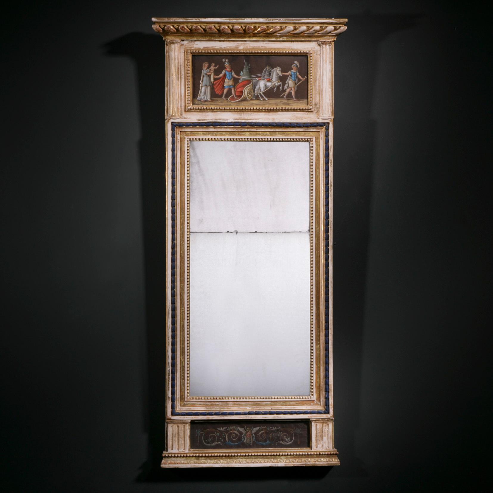19th Century Swedish Empire Mirror, circa 1800 For Sale