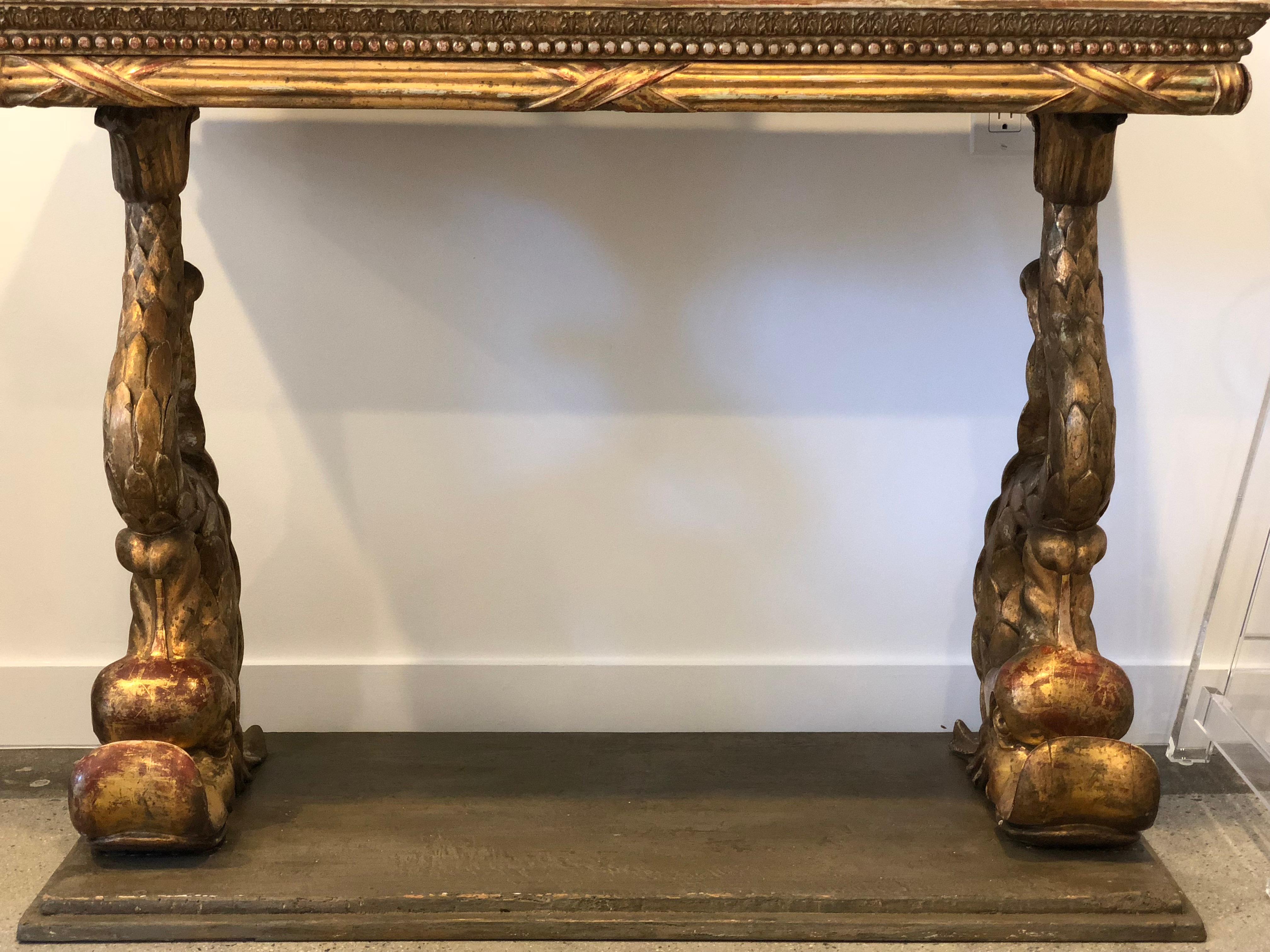 Swedish Empire Period Gilt Console For Sale 6