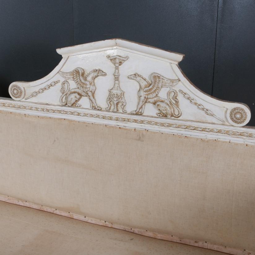 Swedish Empire Settee In Good Condition In Leamington Spa, Warwickshire