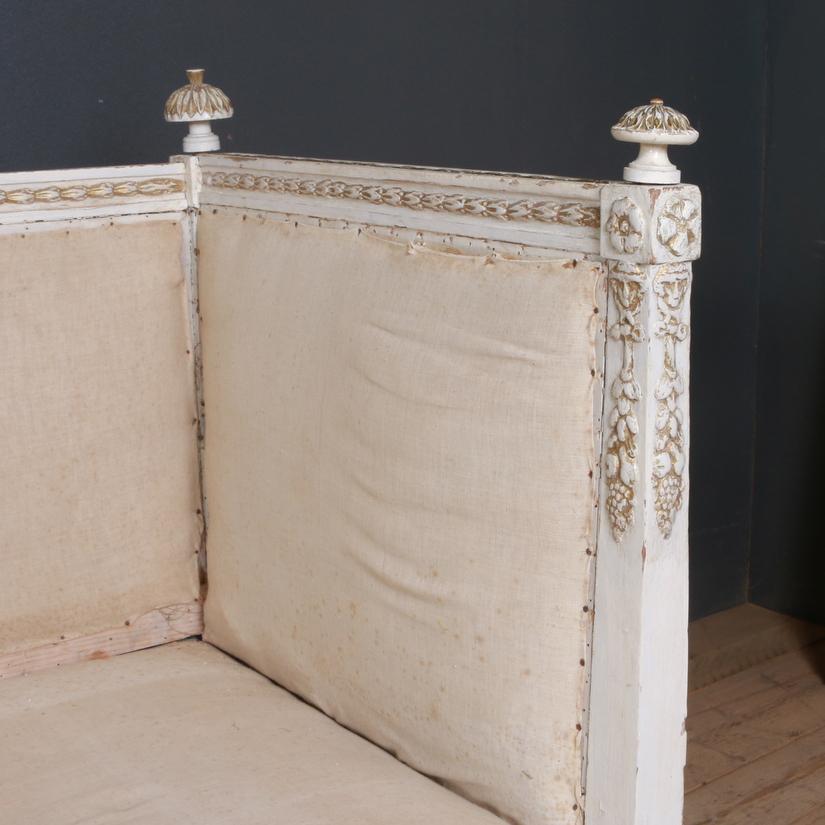19th Century Swedish Empire Settee