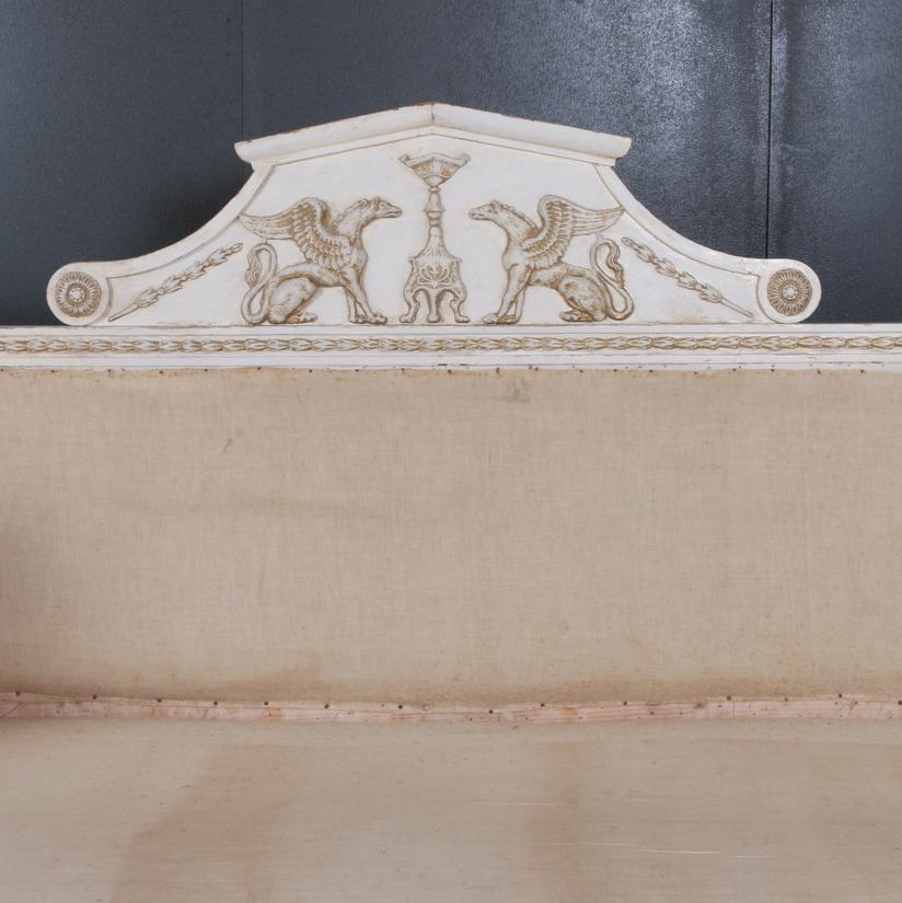 Pine Swedish Empire Settee