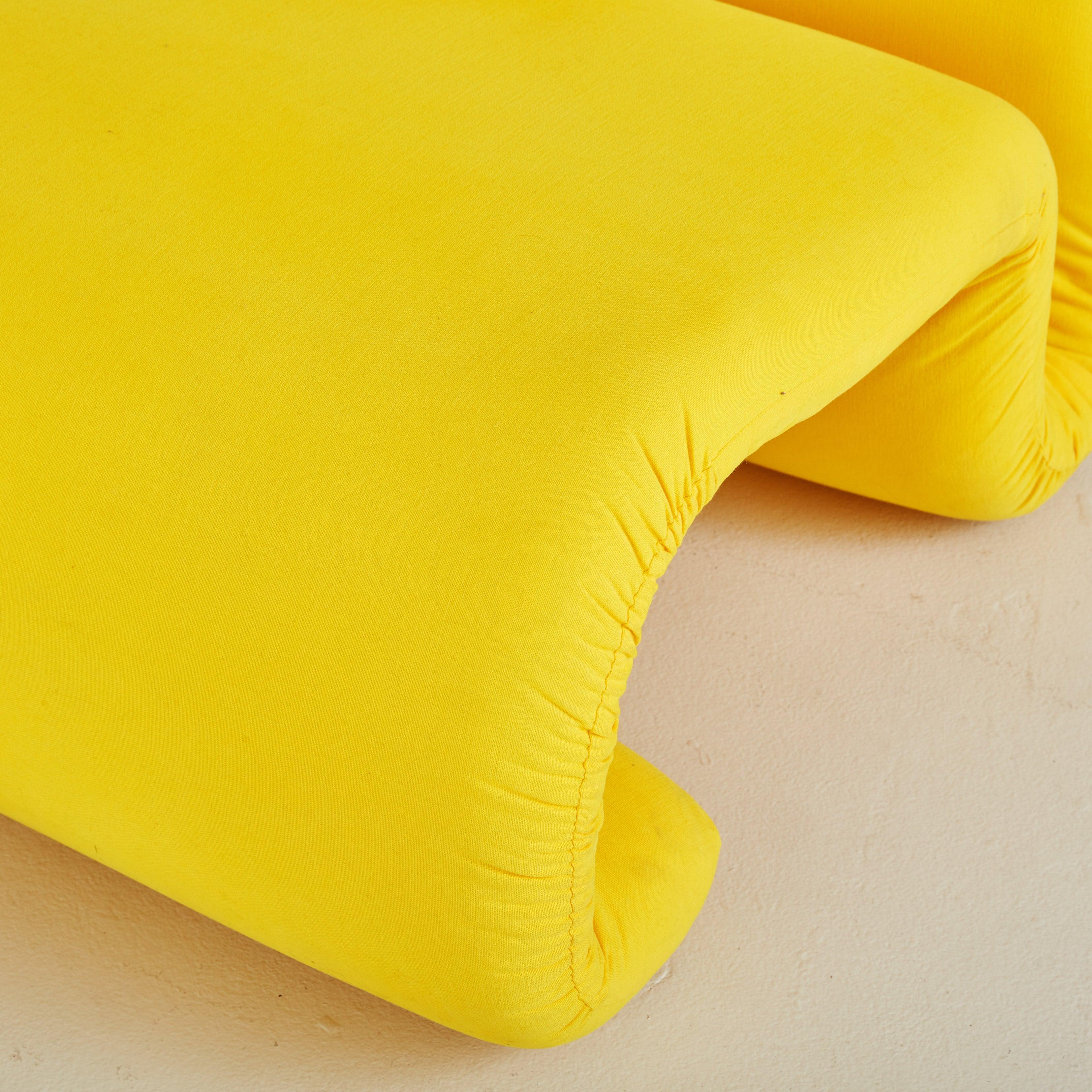 Swedish 'Etcetera' Lounge Chair in Original Yellow Upholstery by Jan Ekselius For Sale 2