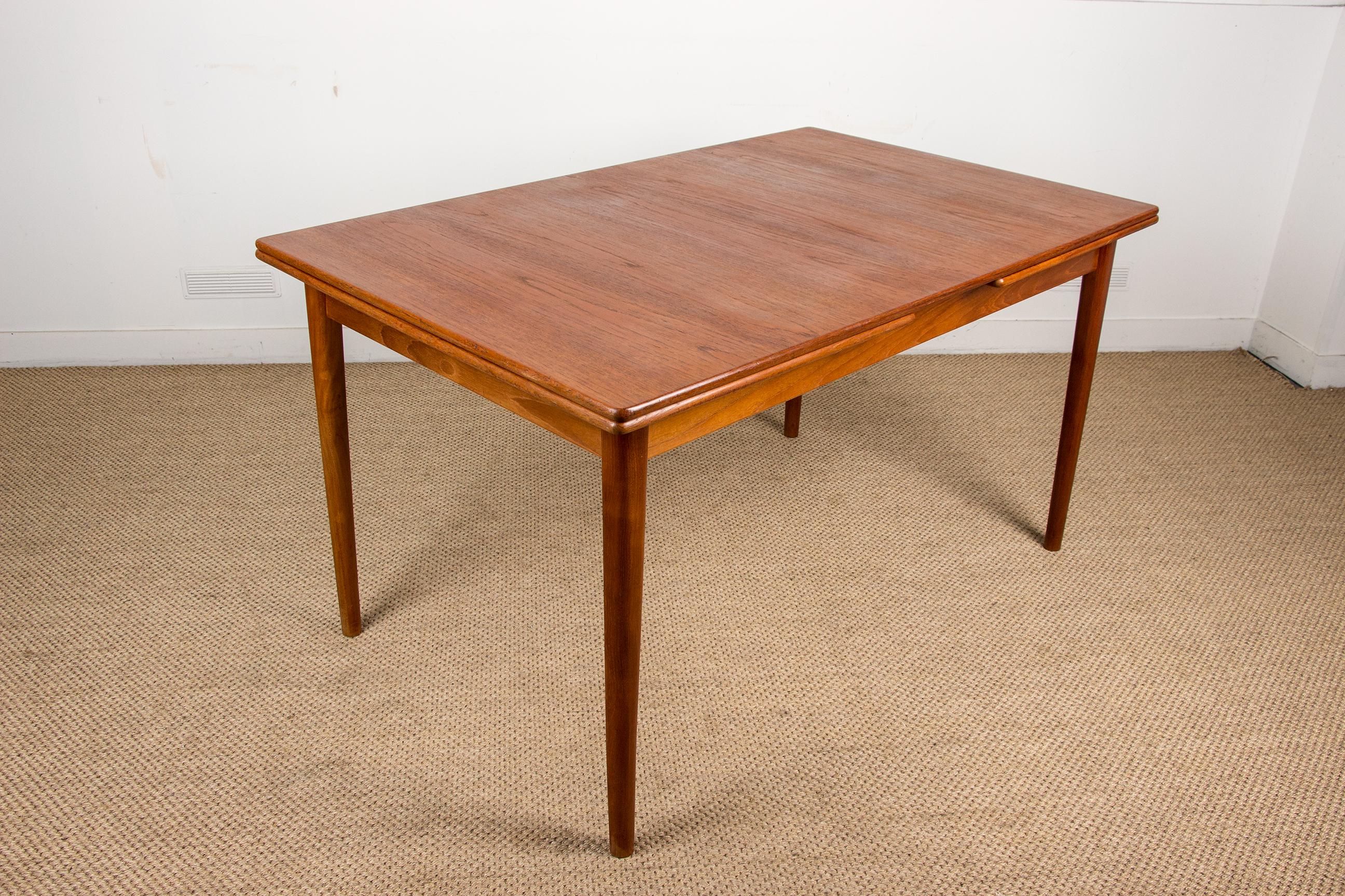 Swedish Extendable Dining Table in Teak by Nils Jonsson for Troeds 1