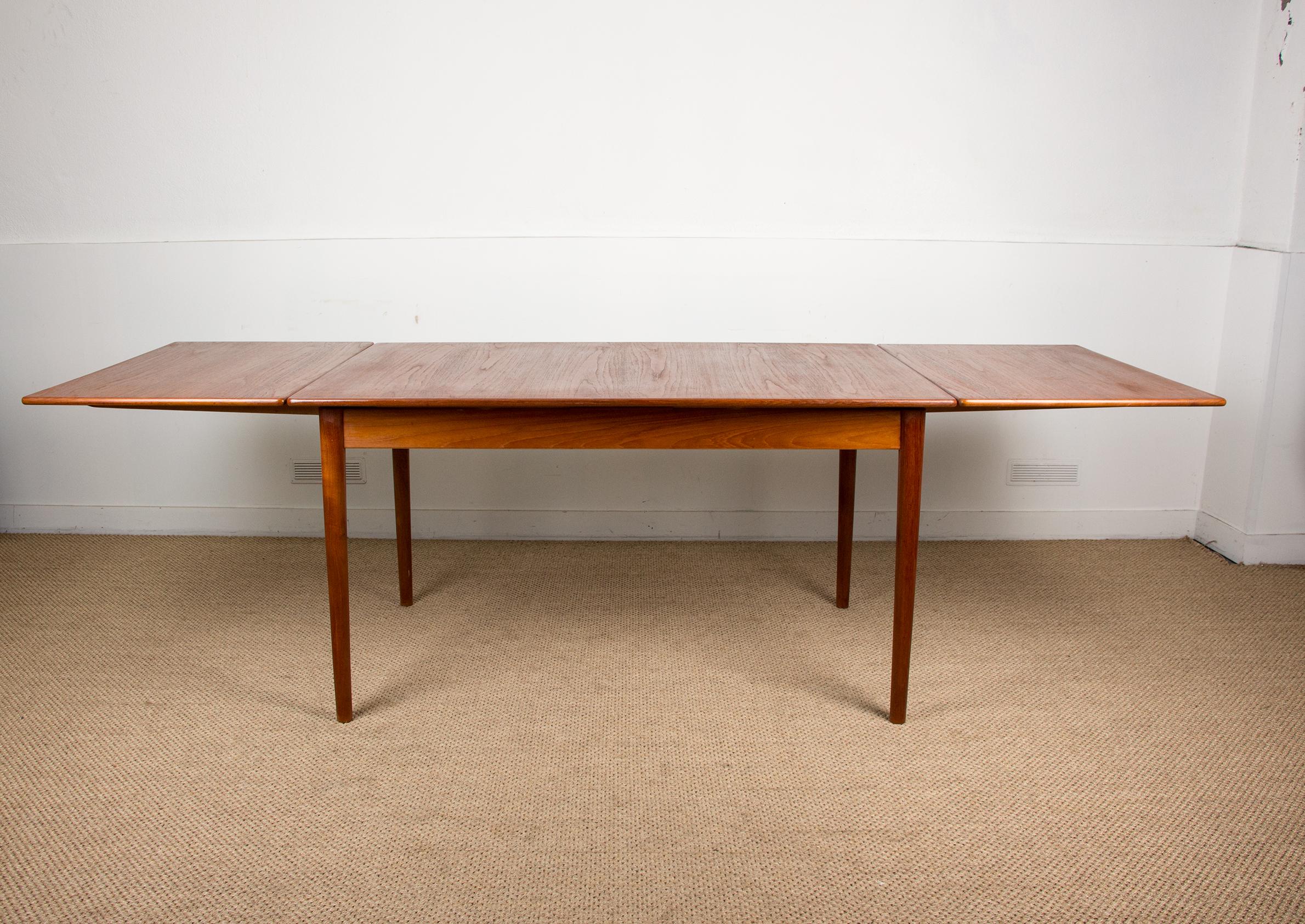 Swedish Extendable Dining Table in Teak by Nils Jonsson for Troeds 4