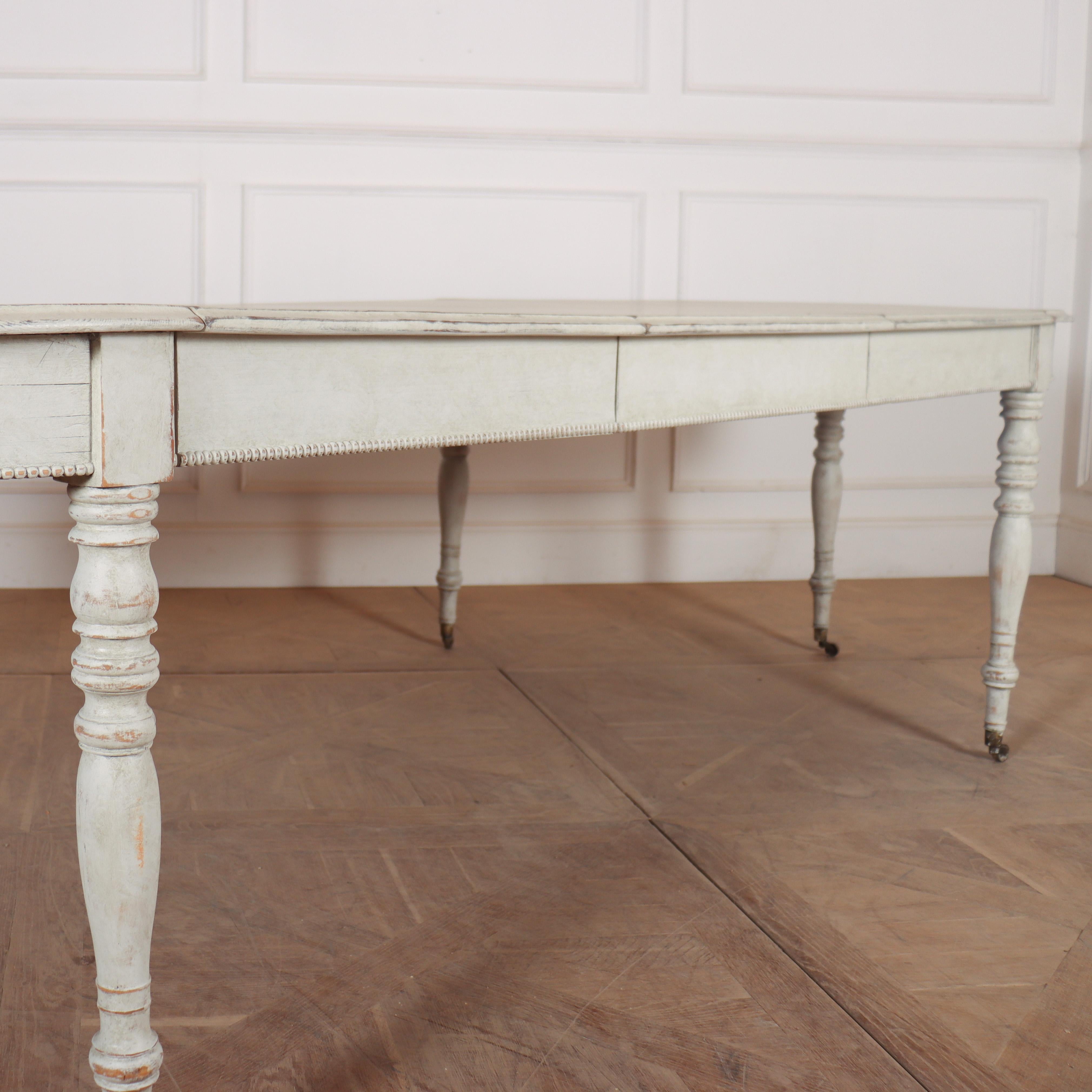 Painted Swedish Extending Dining Table For Sale