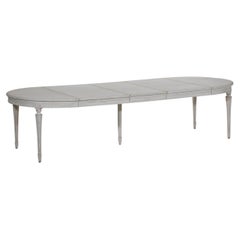 Swedish Extension Table, 19th C Antique Swedish Extension Table, 19th C